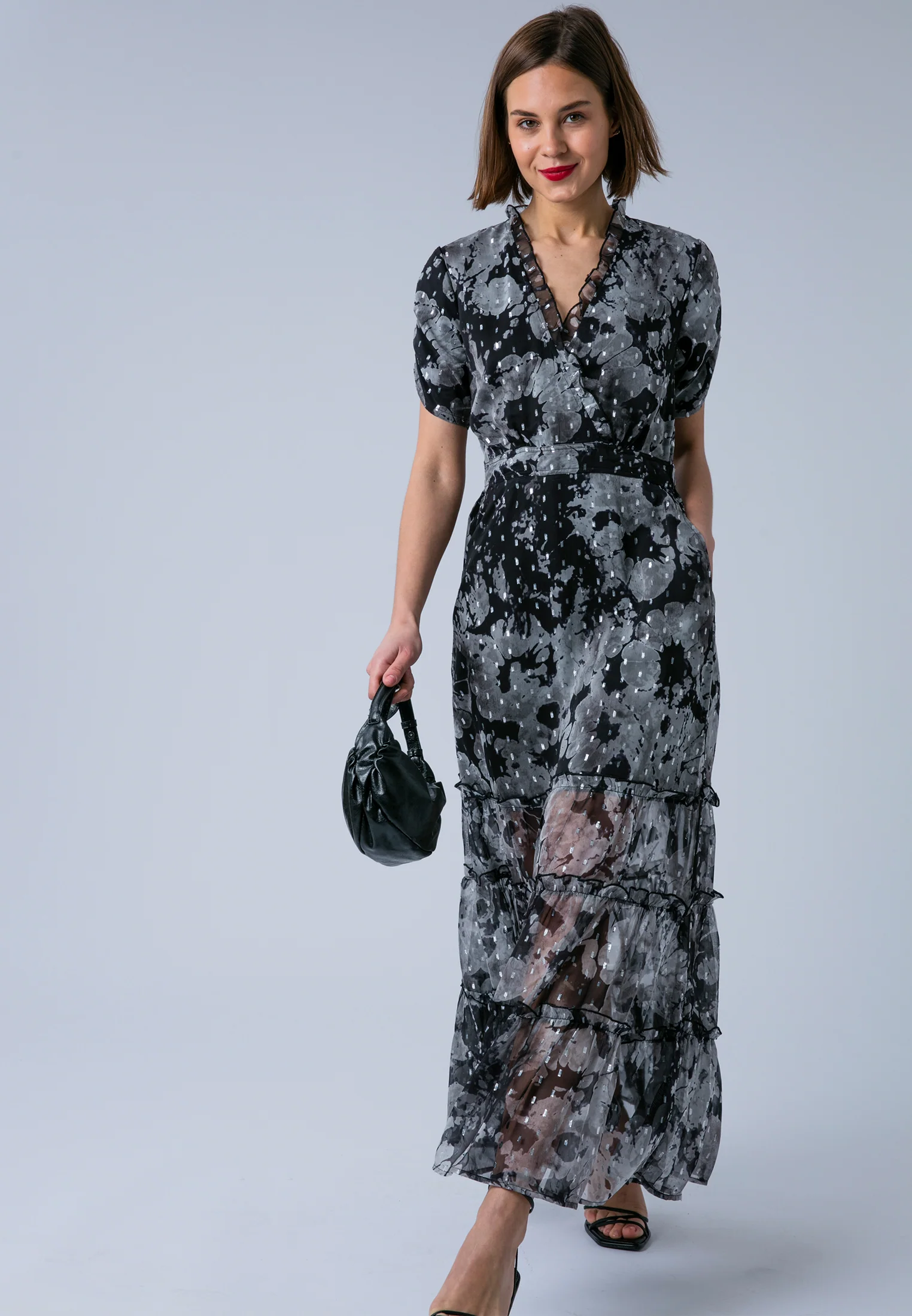 JESSIE MAXI DRESS BLACK & WHITE - Image 5