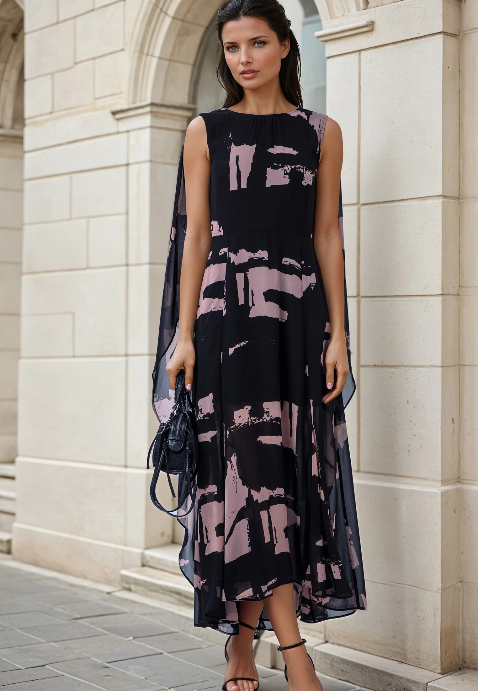 SHEA DRESS FACADE BLACK & ASHES - Image 8