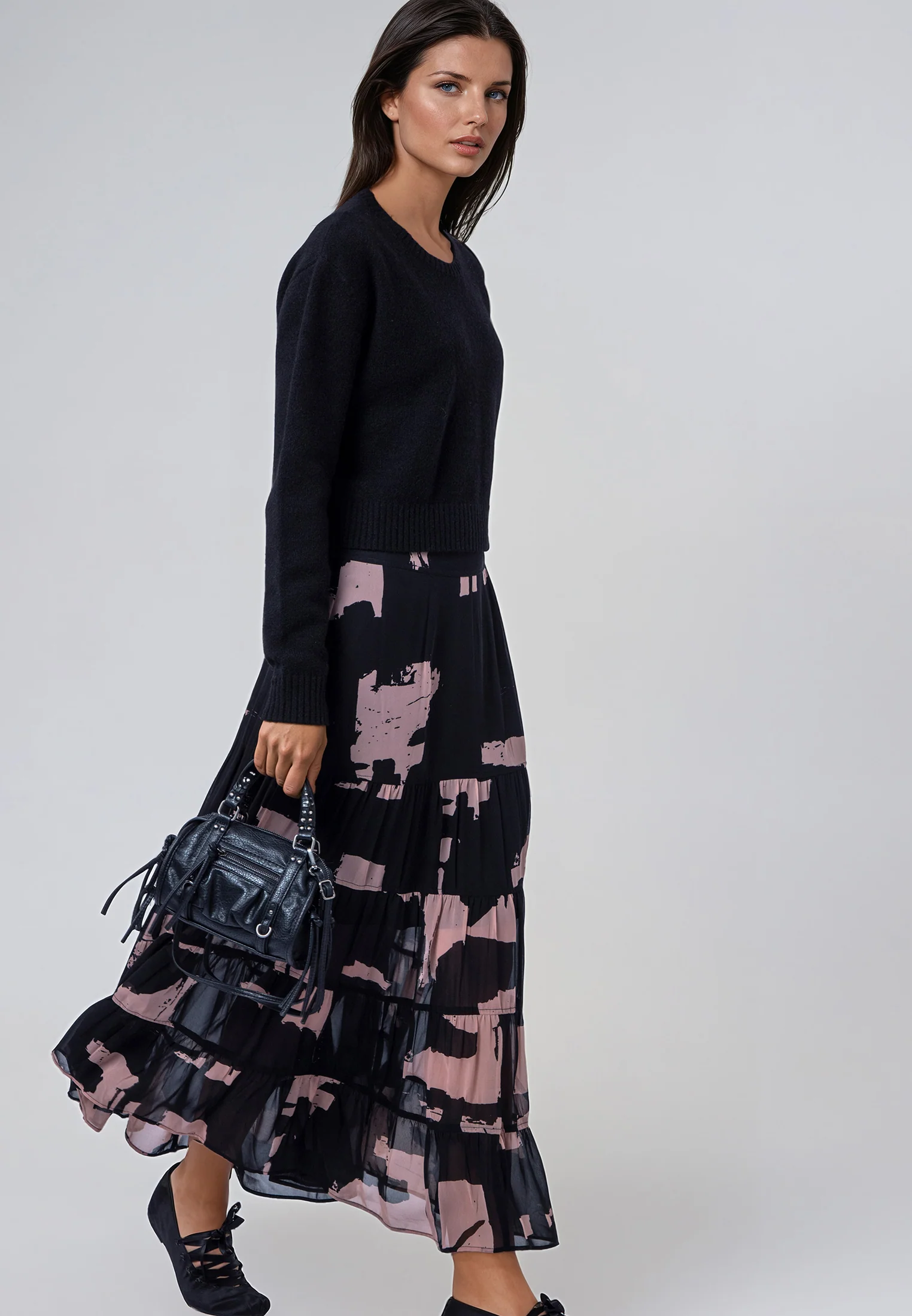 CITRINE SKIRT FACADE BLACK & ASHES