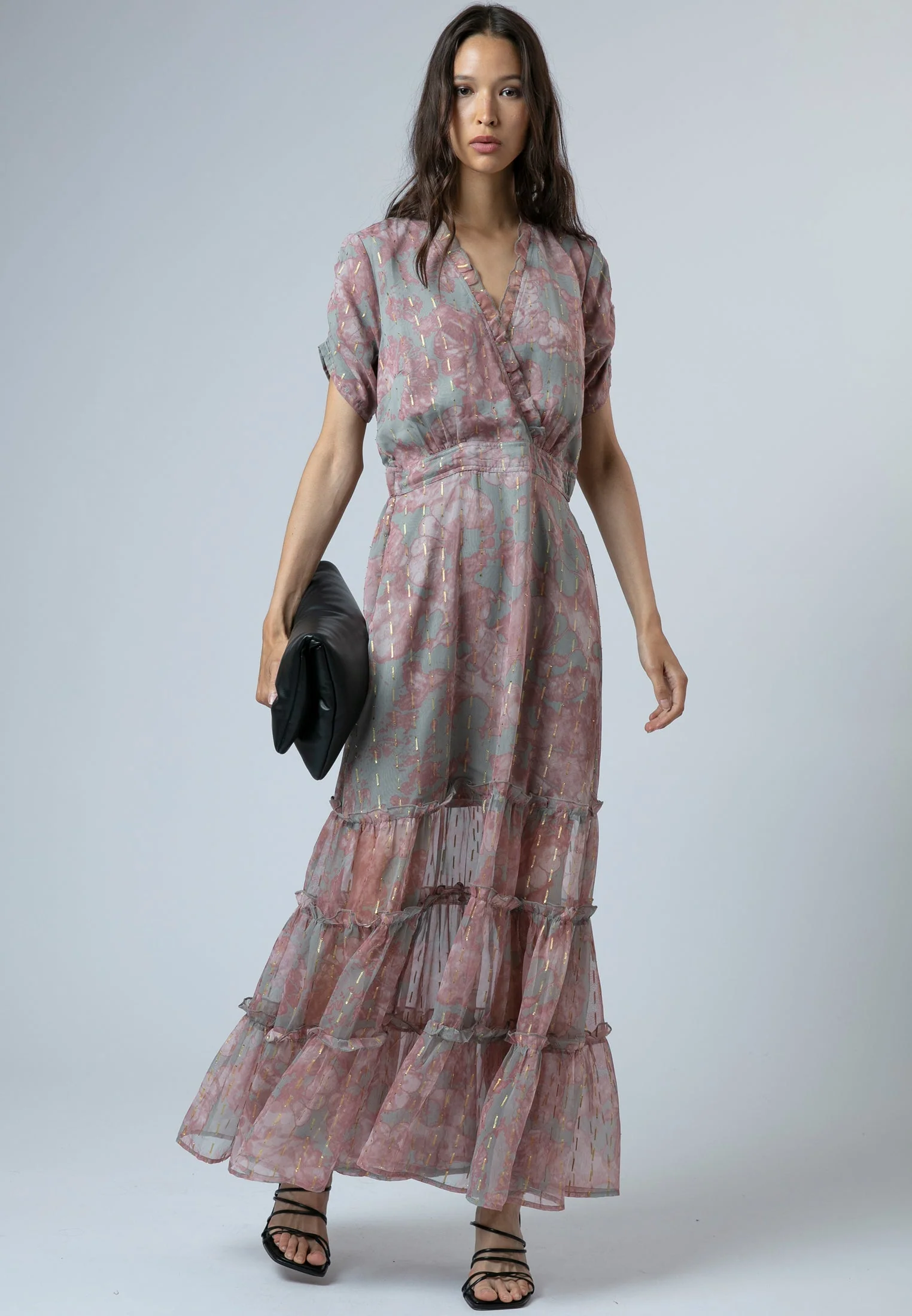 JESSIE MAXI DRESS PINK & GREY - Image 7