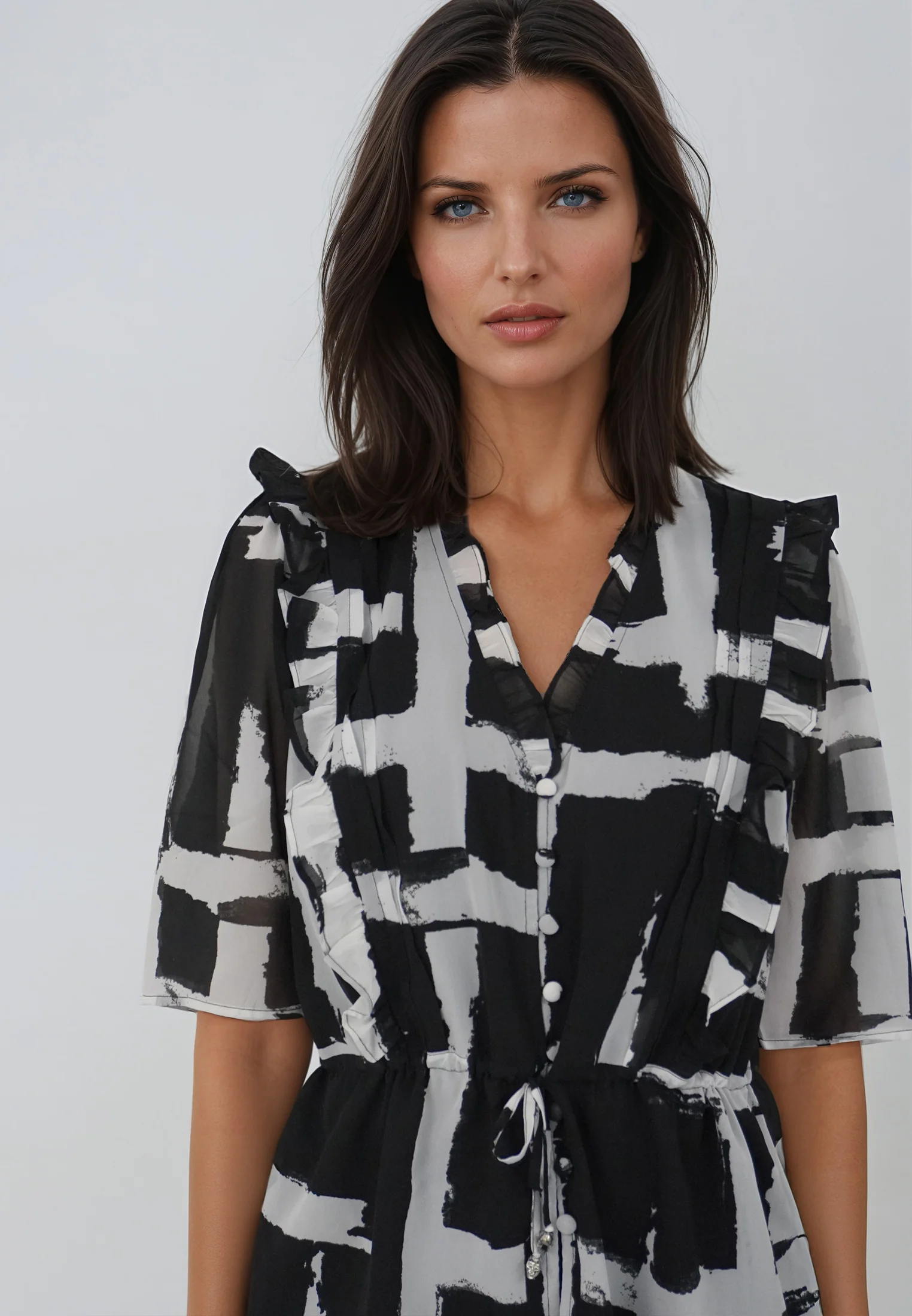 EVIE TOP SELVAGE BLACK