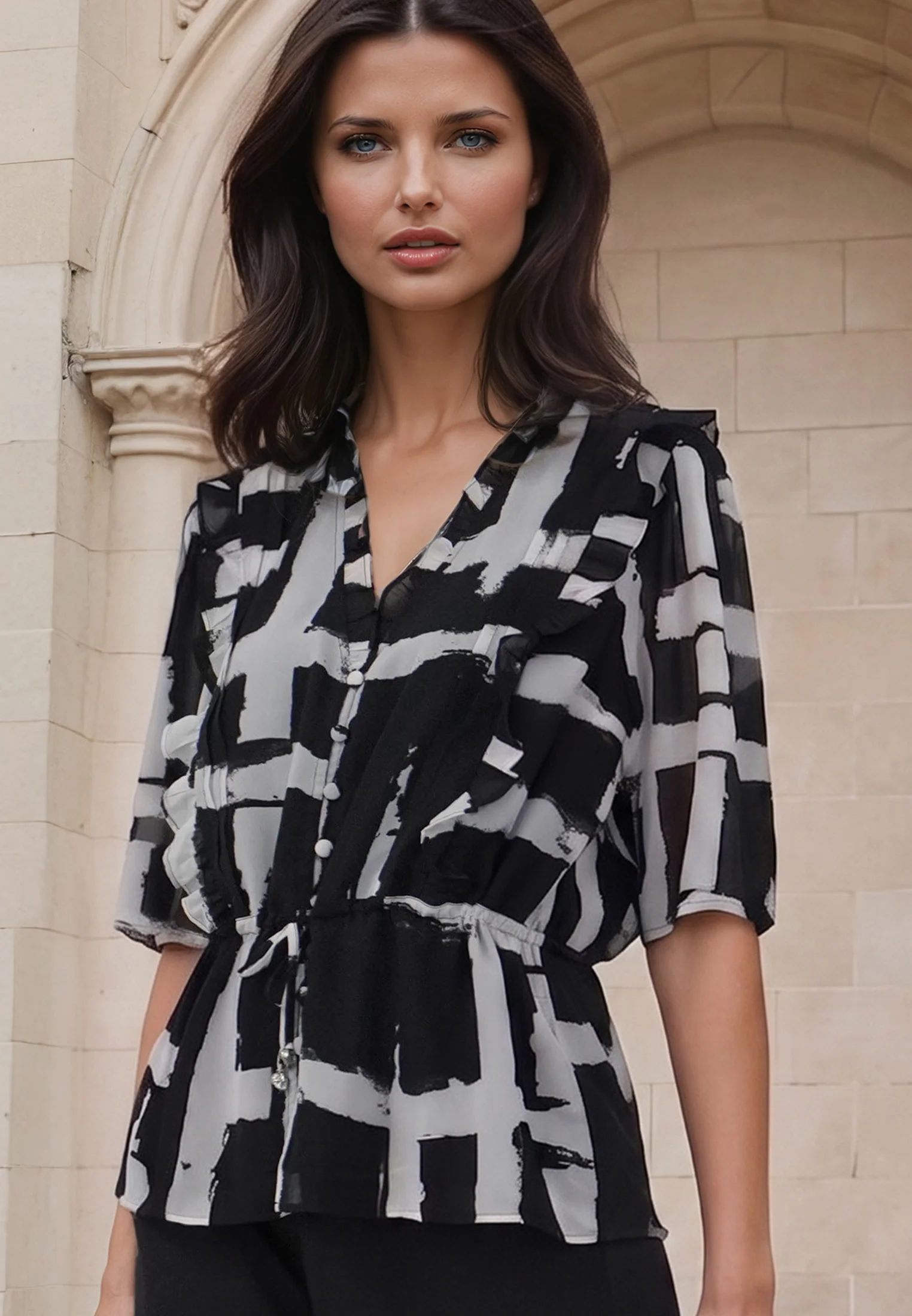 EVIE TOP SELVAGE BLACK - Image 4