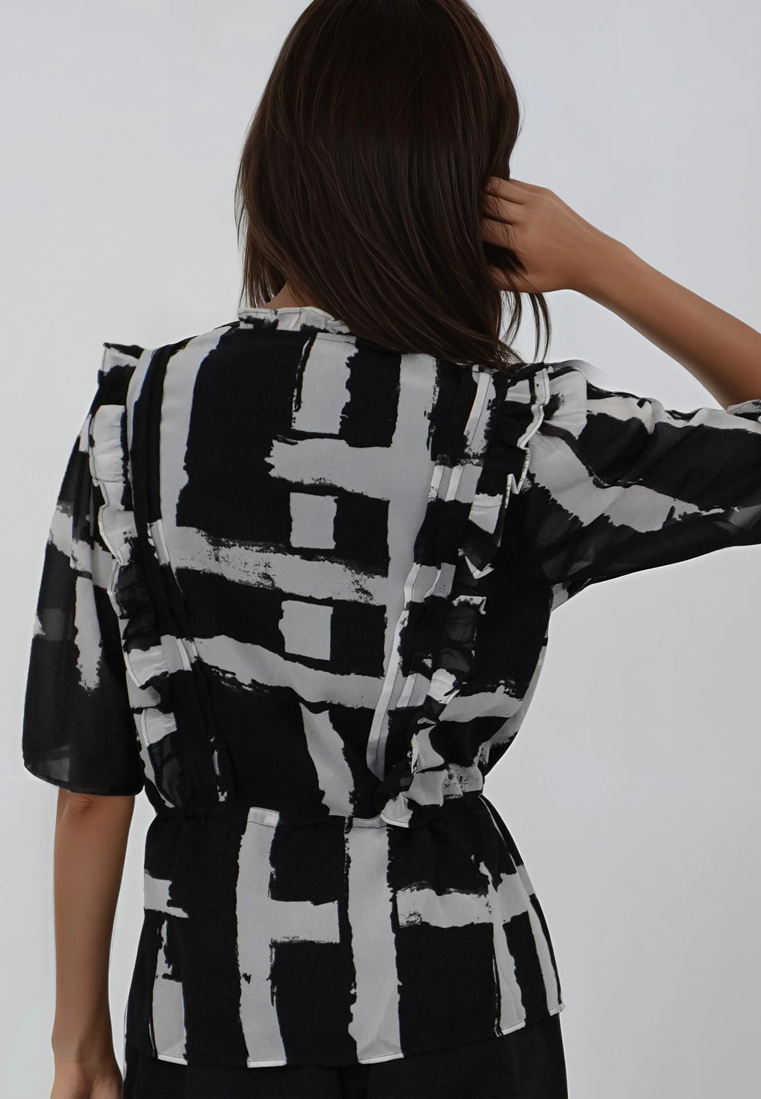 EVIE TOP SELVAGE BLACK - Image 6