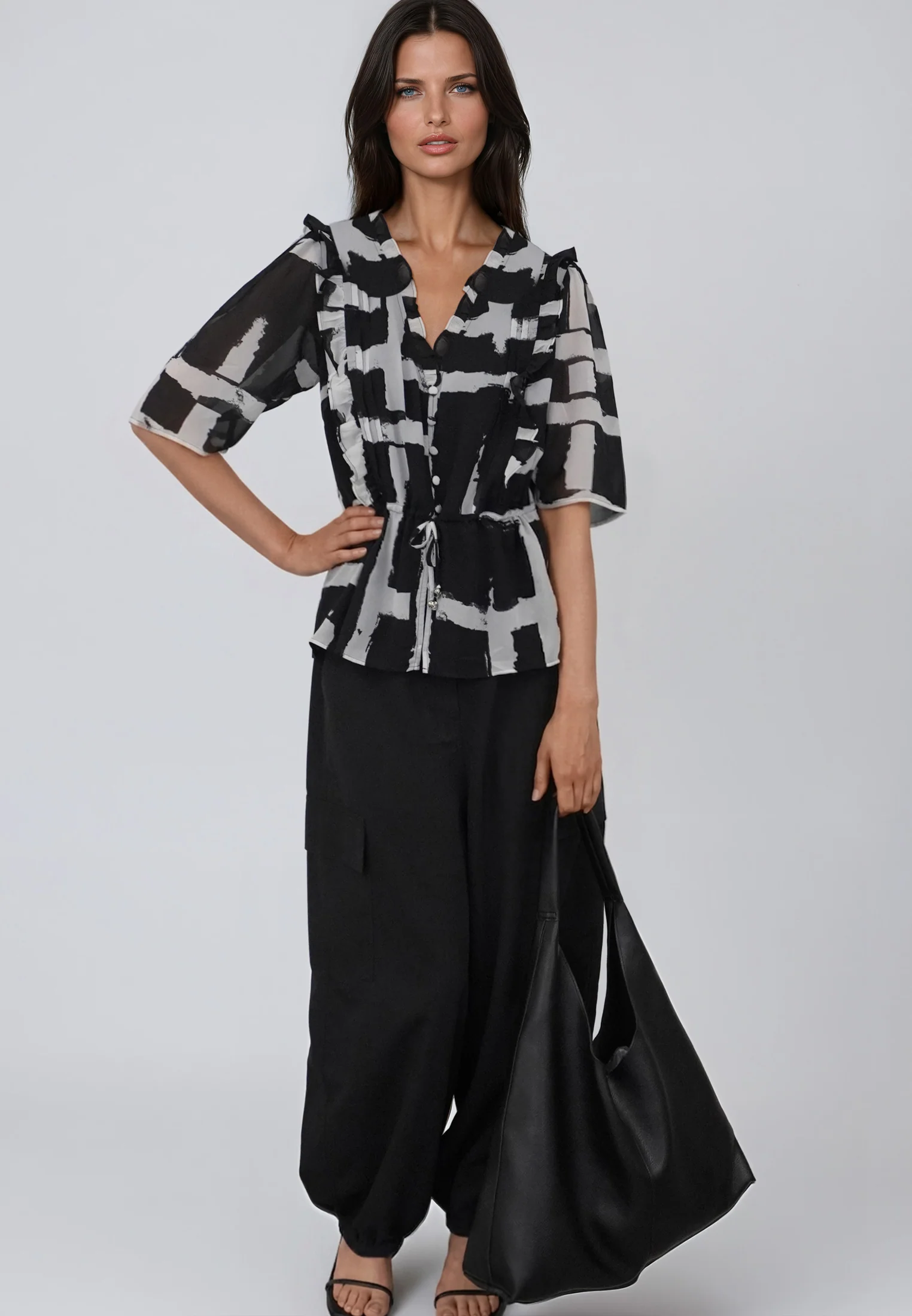 EVIE TOP SELVAGE BLACK - Image 7