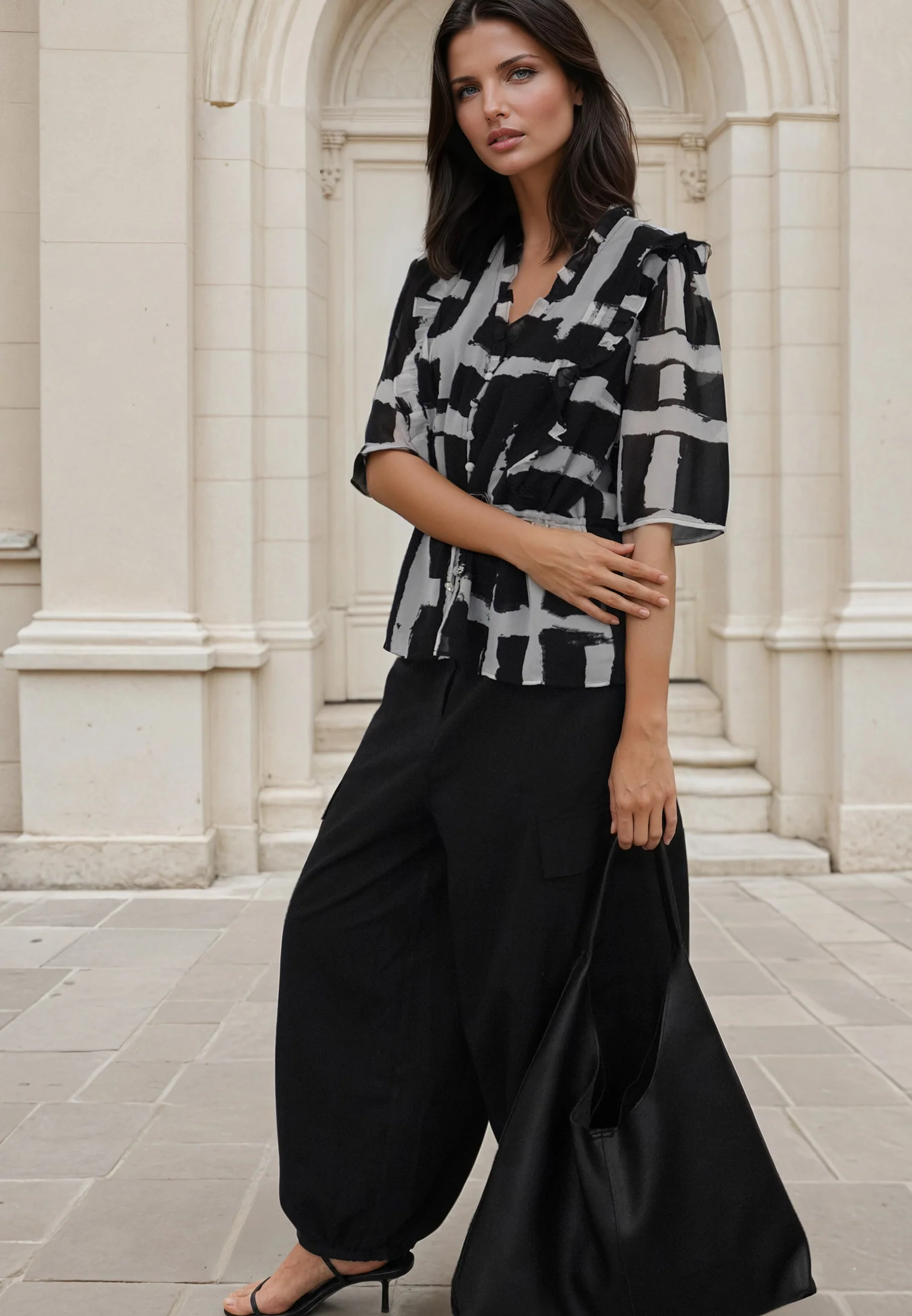 EVIE TOP SELVAGE BLACK - Image 8