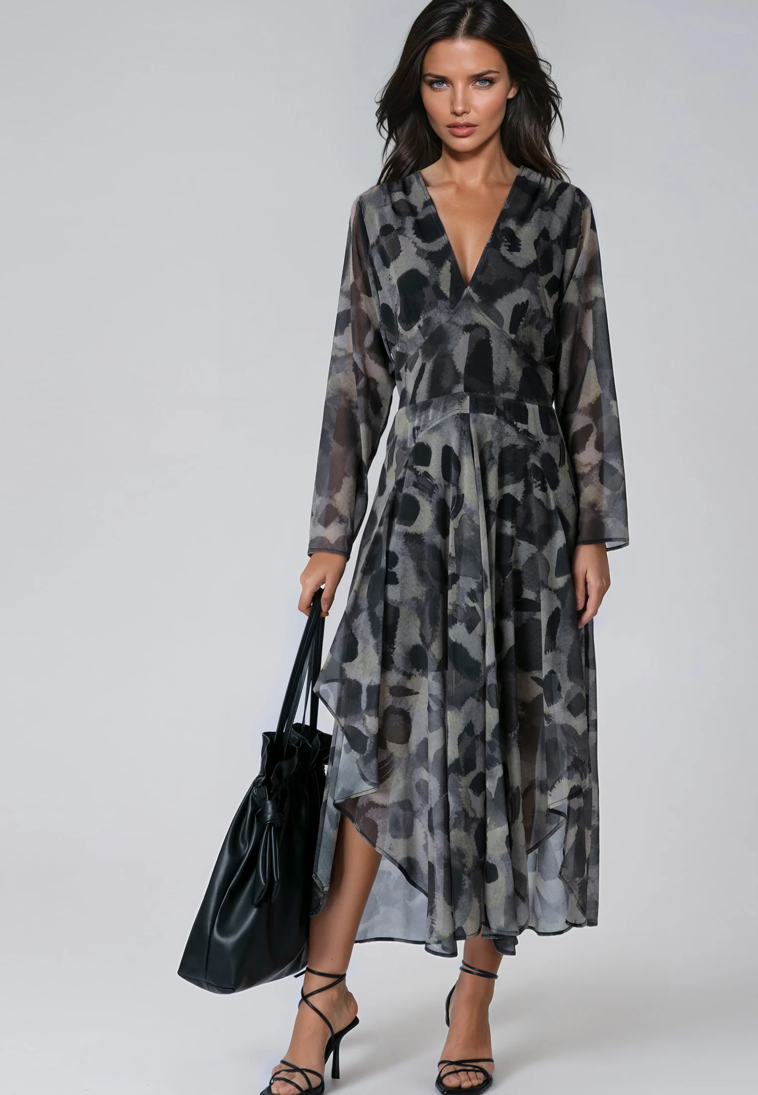 STEPHANIE MIDI DRESS TERRAZZO YELLOW - Image 2