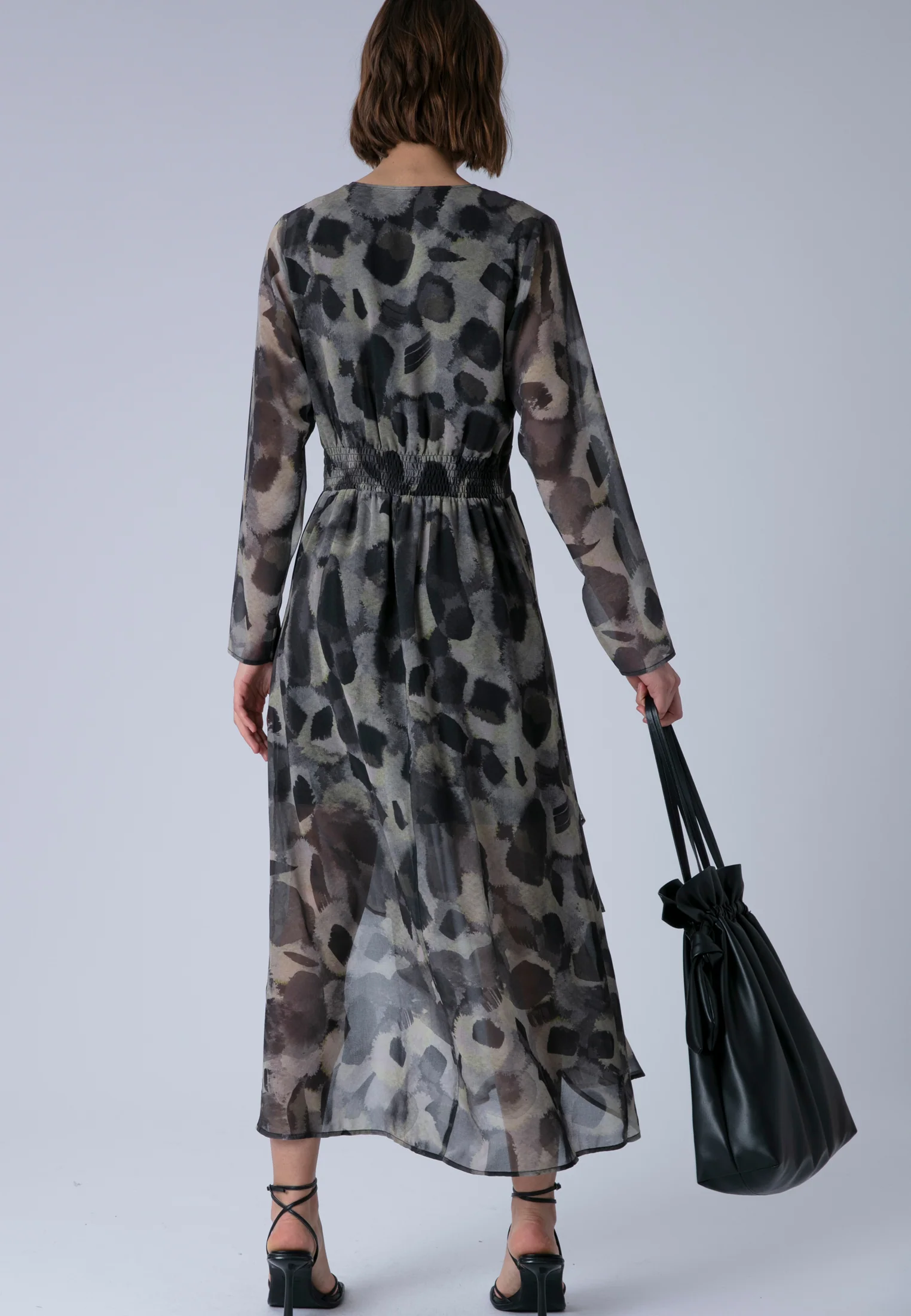 STEPHANIE MIDI DRESS TERRAZZO YELLOW - Image 6