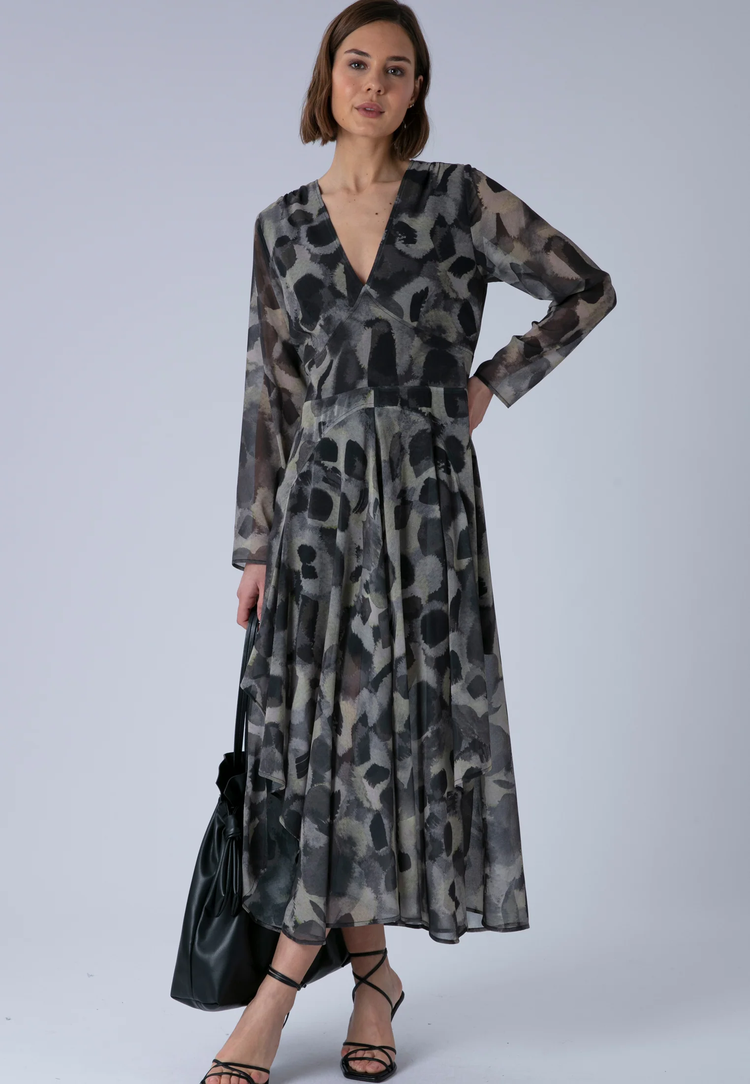 STEPHANIE MIDI DRESS TERRAZZO YELLOW - Image 7