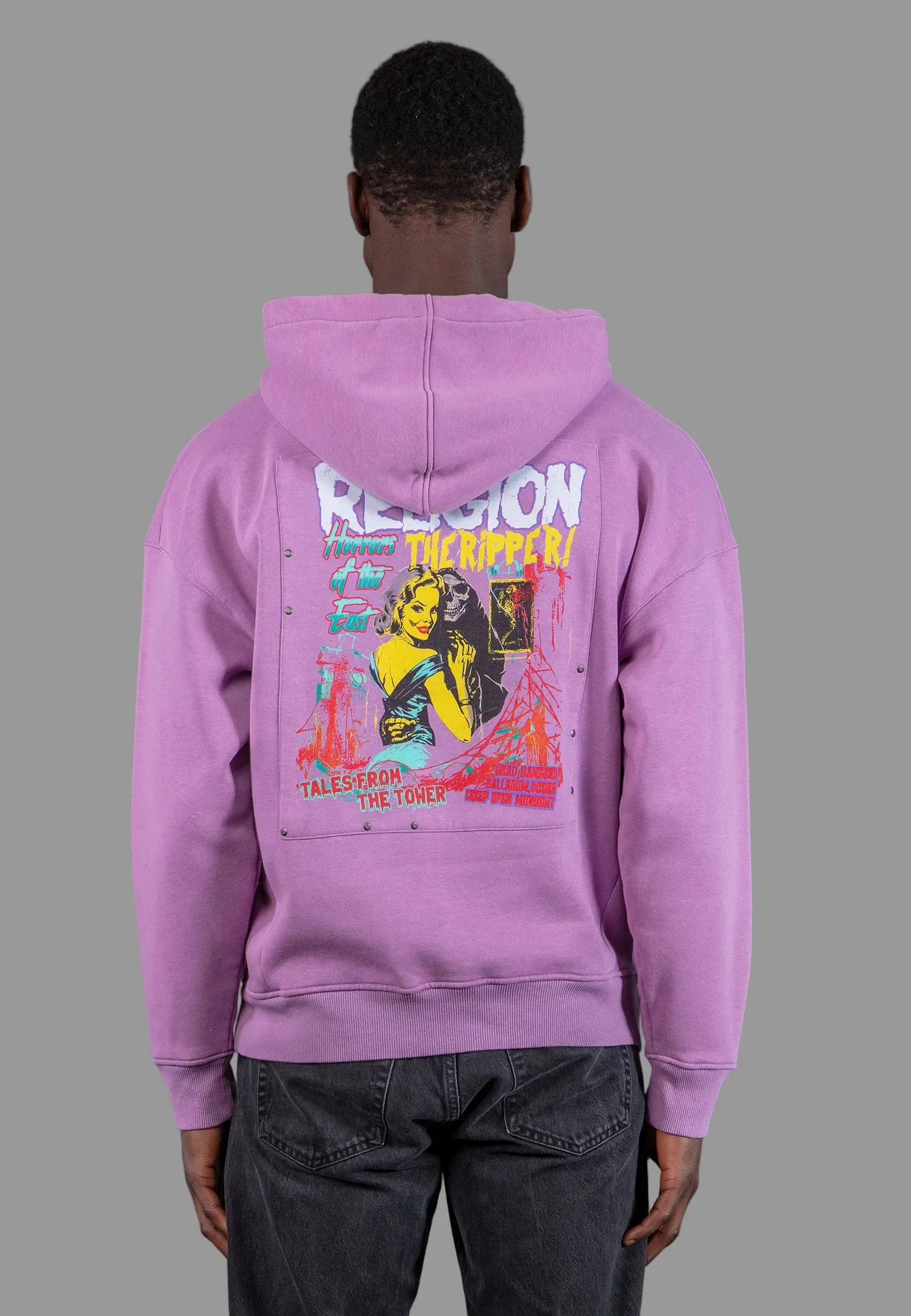 ACID RIPPER HOODIE LIGHT MAUVE