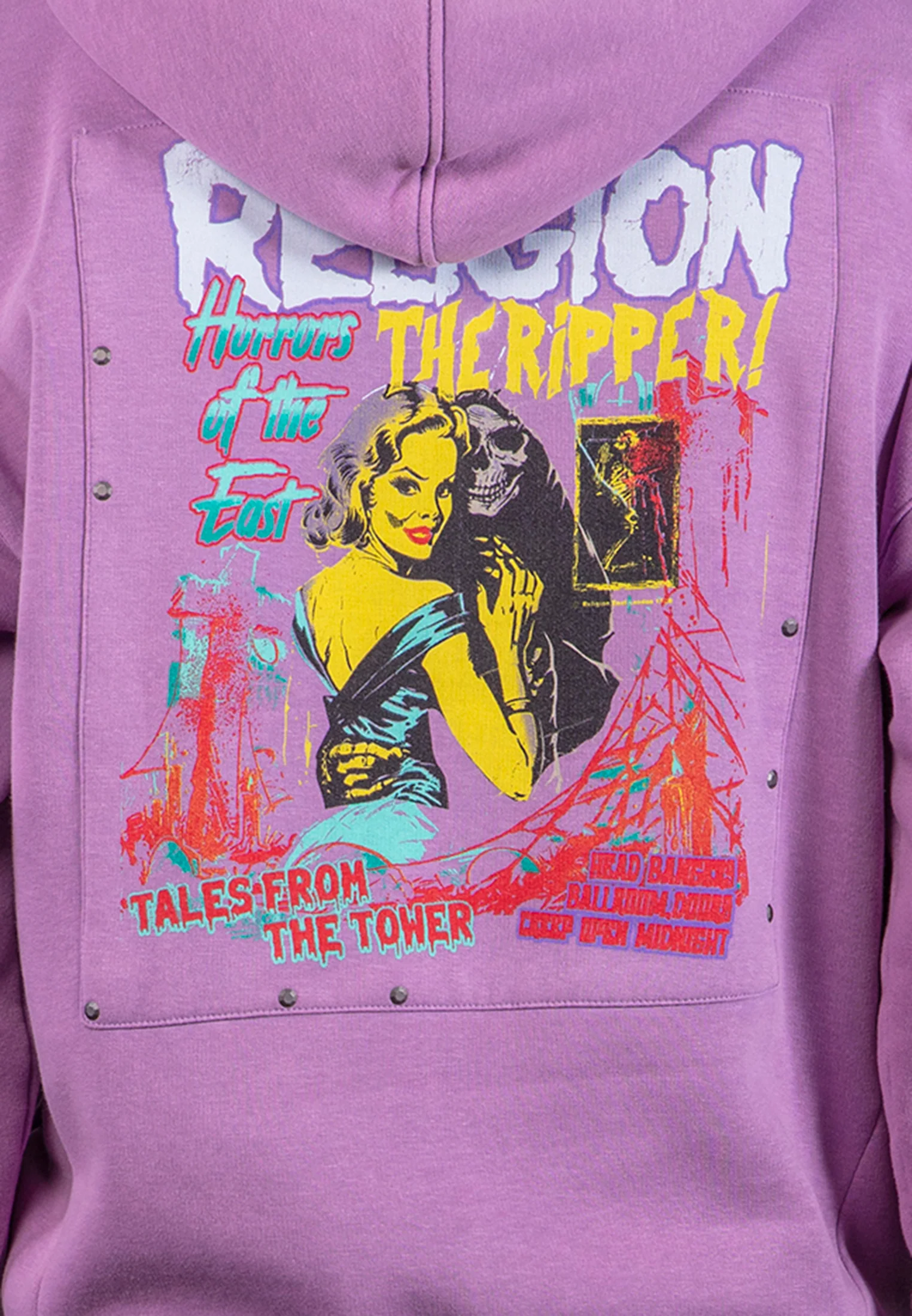 ACID RIPPER HOODIE LIGHT MAUVE - Image 3