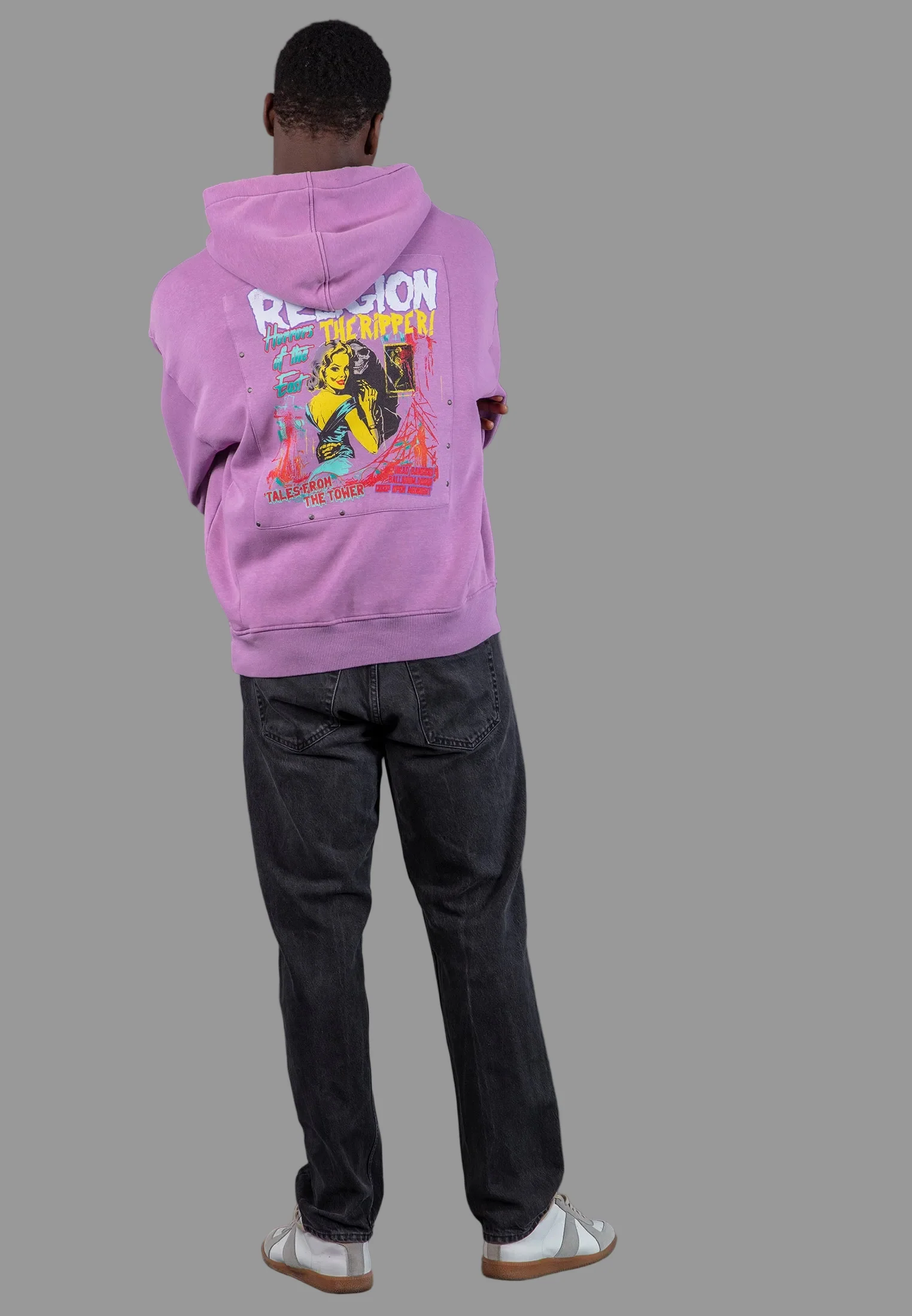 ACID RIPPER HOODIE LIGHT MAUVE - Image 5