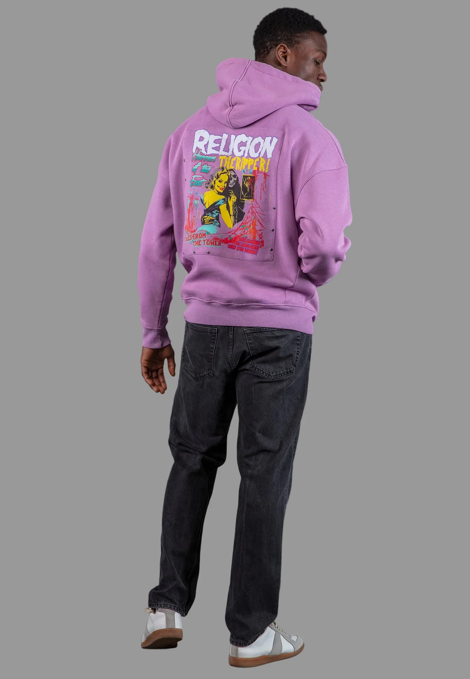 ACID RIPPER HOODIE LIGHT MAUVE - Image 6