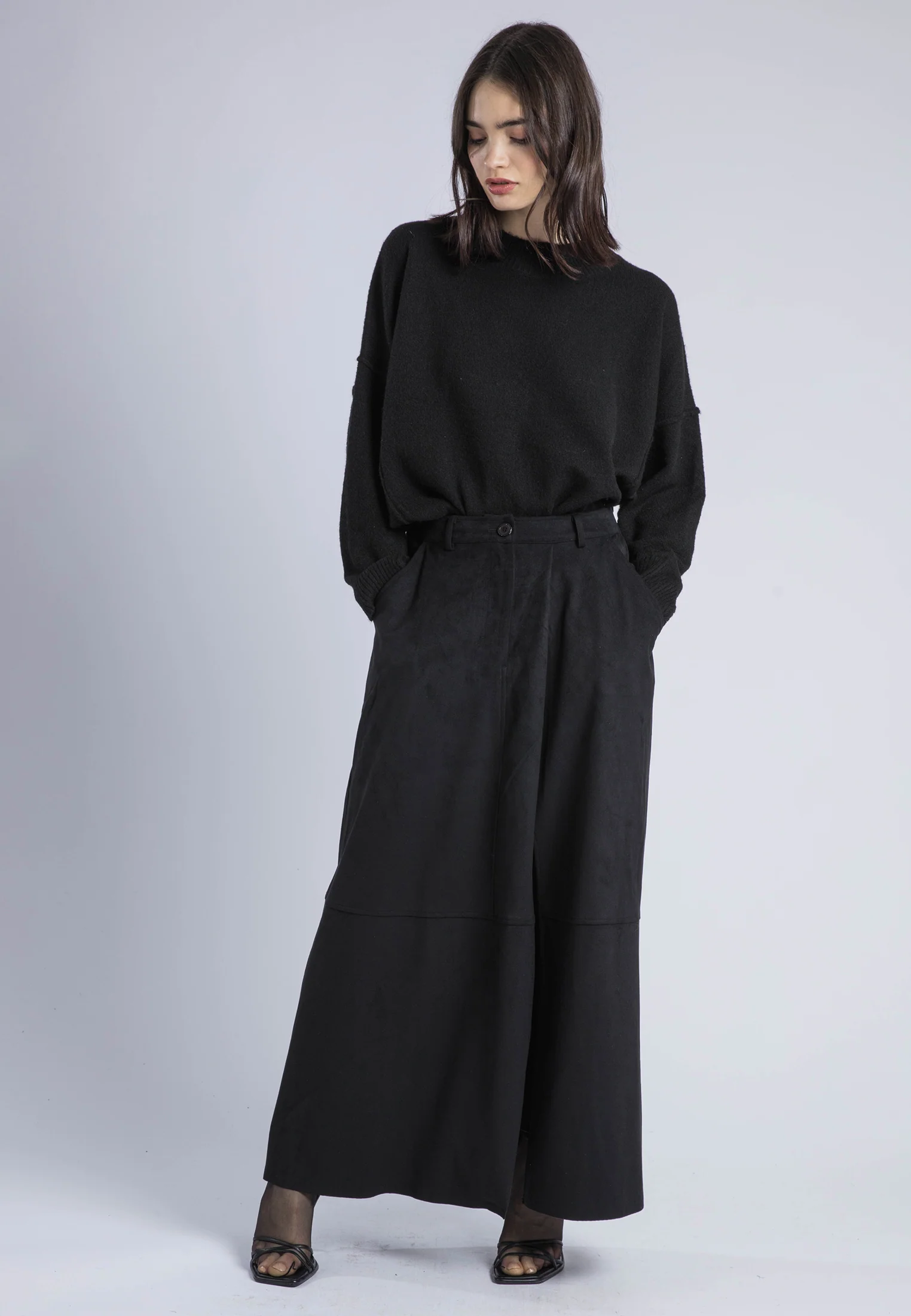 AIDA SKIRT BLACK SUEDE - Image 5