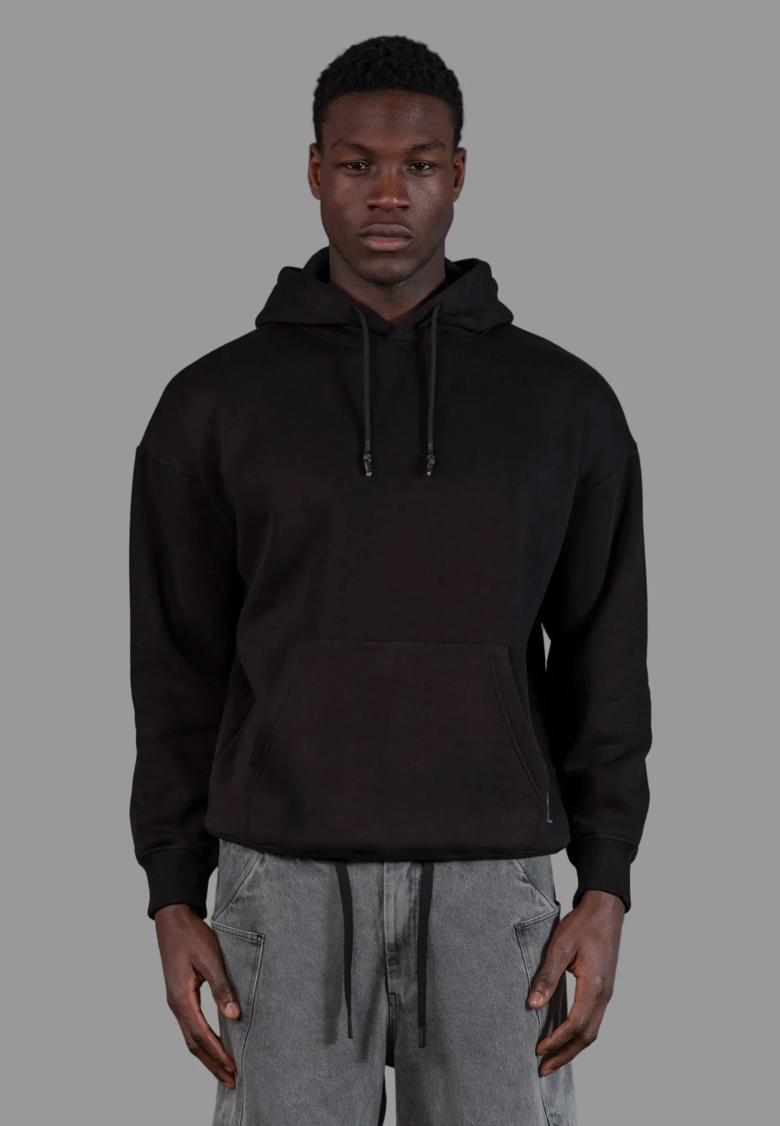 ANARCHY APPLIQUE HOODIE BLACK & OFF WHITE - Image 3