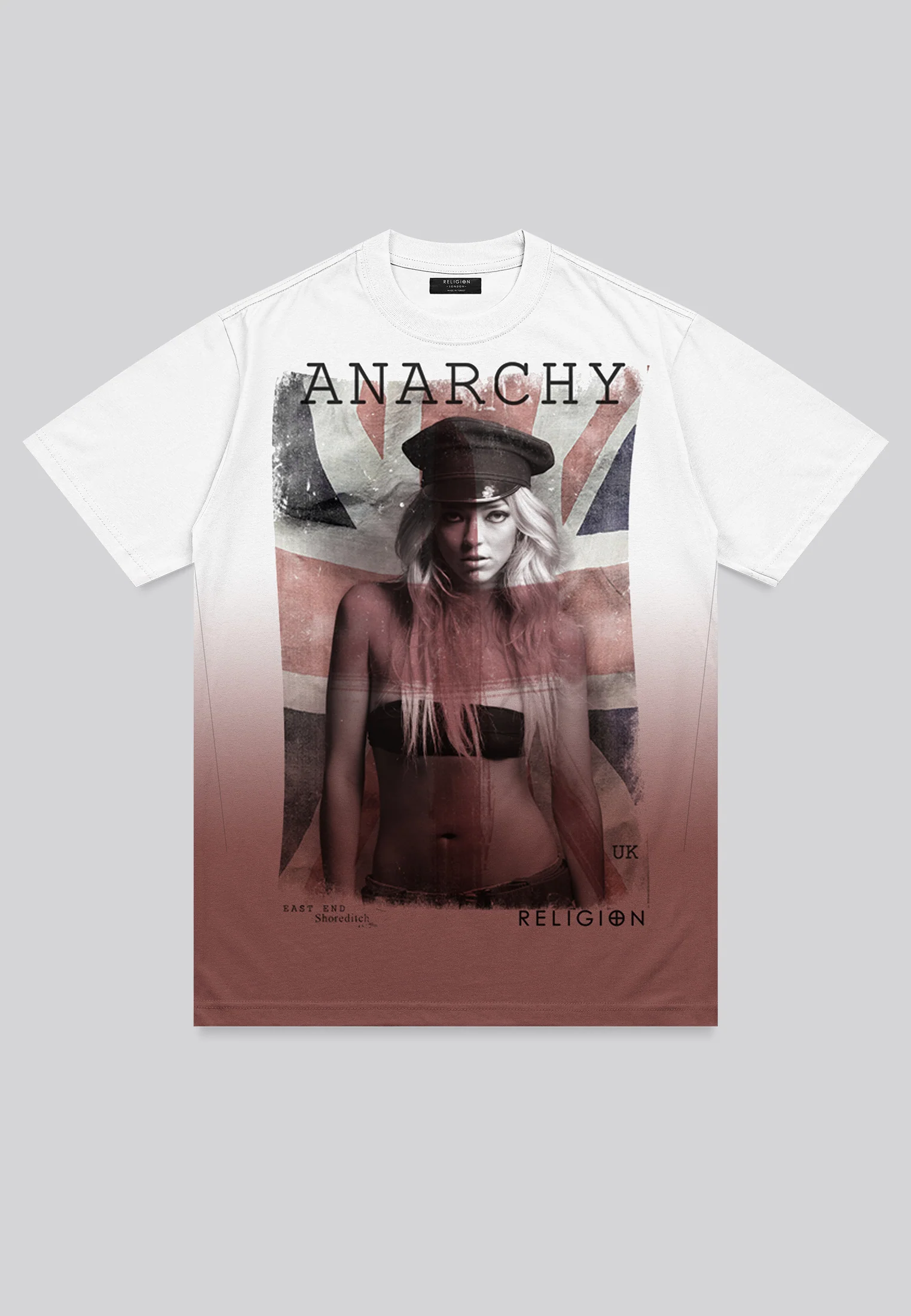 ANARCHY T-SHIRT WHITE & RED - Image 2