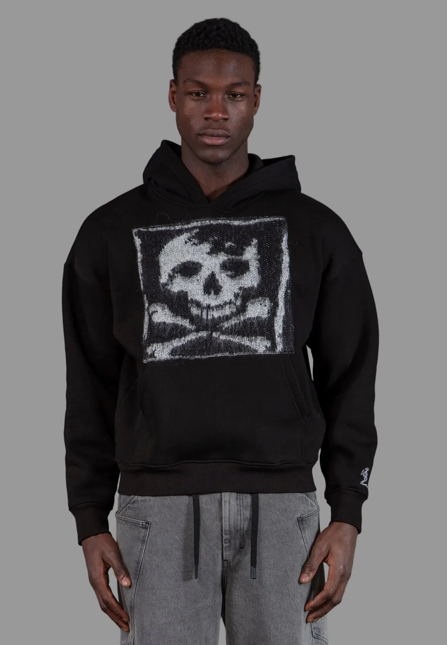 ANTARSIA SKULL HOODIE BLACK