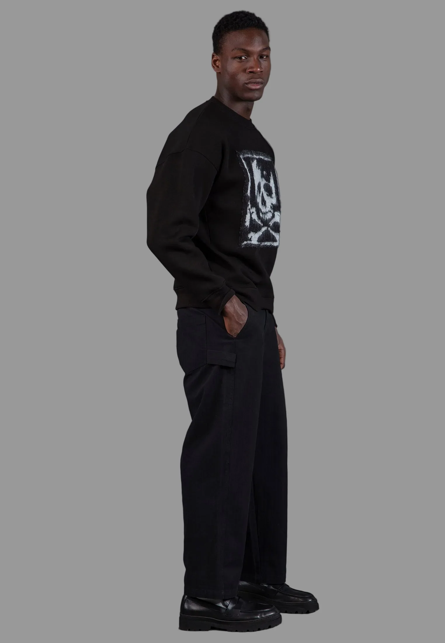 ANTARSIA SKULL SWEAT BLACK - Image 5