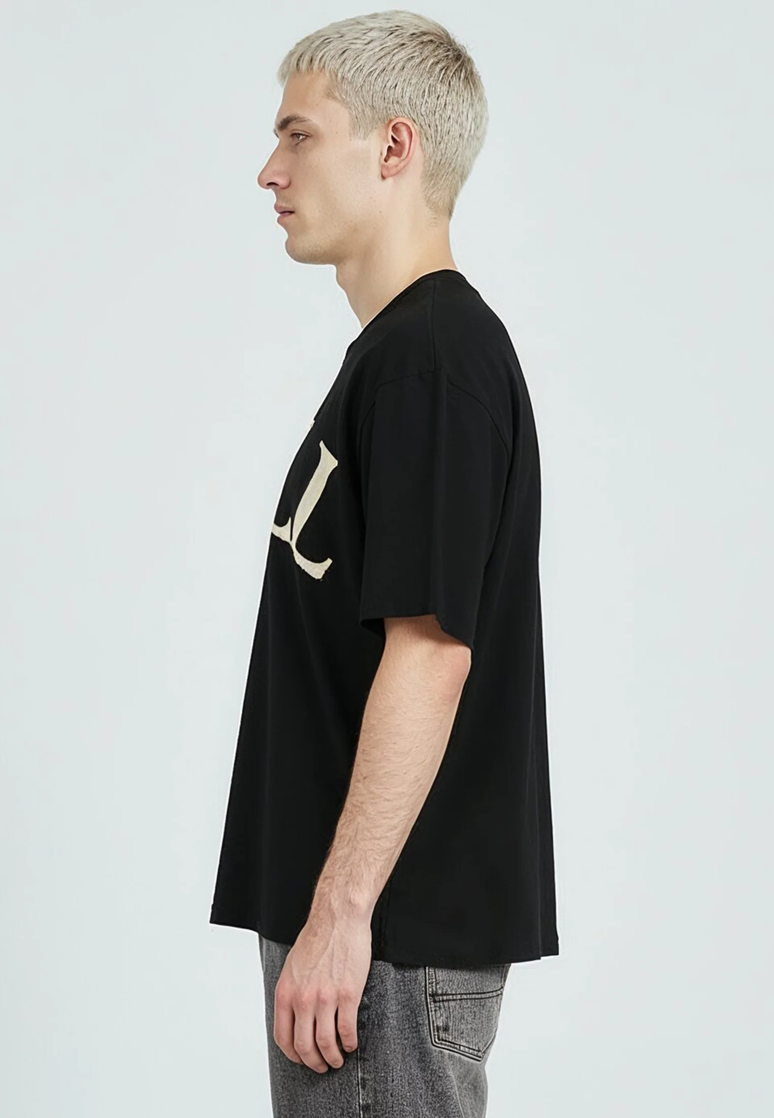 APPLIQUE HELL T-SHIRT BLACK - Image 5