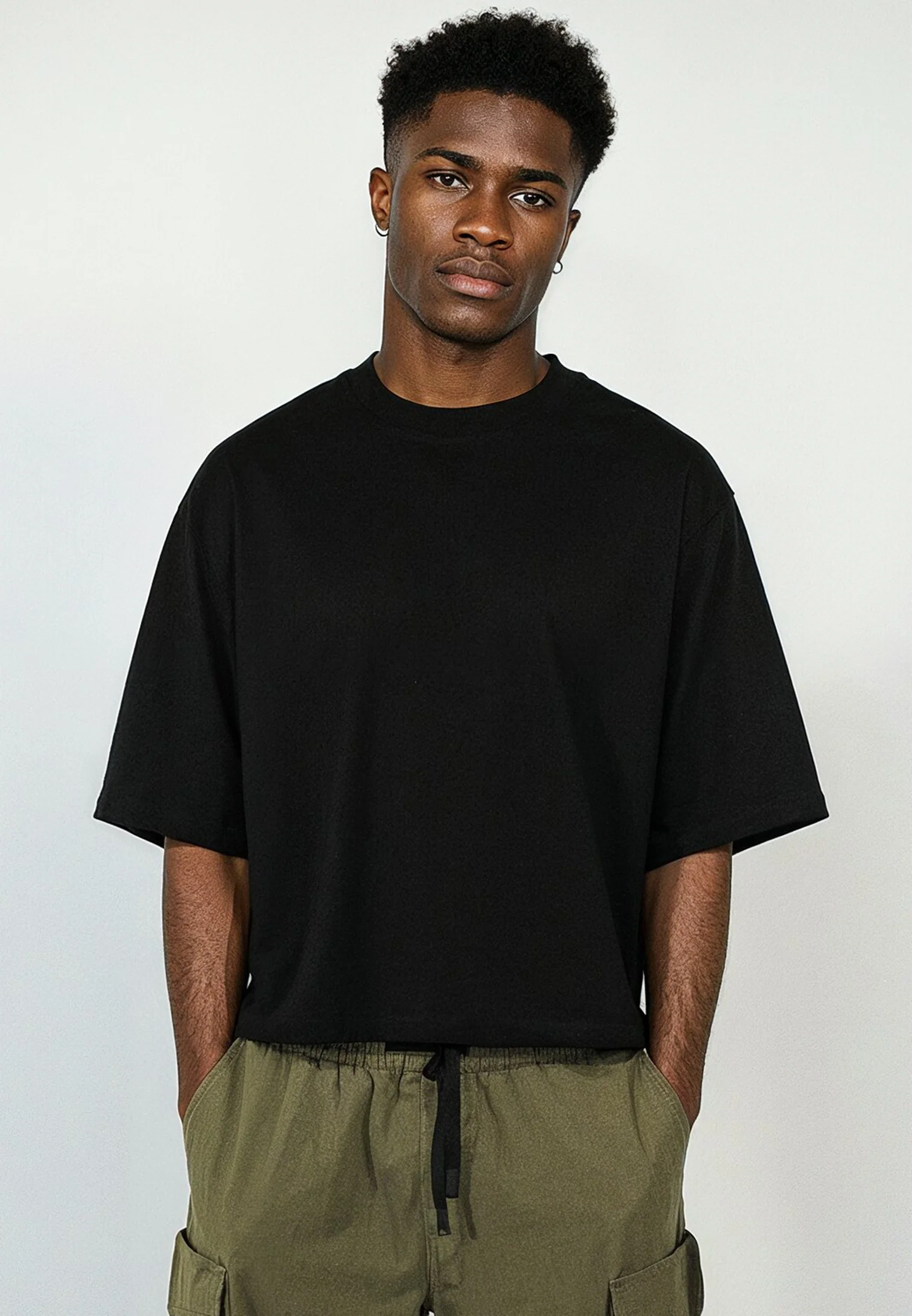 APPLIQUE SKULL CROP T-SHIRT BLACK - Image 3