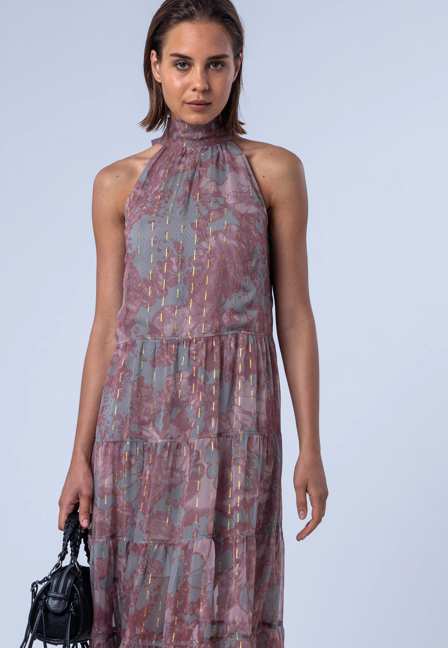 CITRINE MAXI DRESS PINK & GREY - Image 10