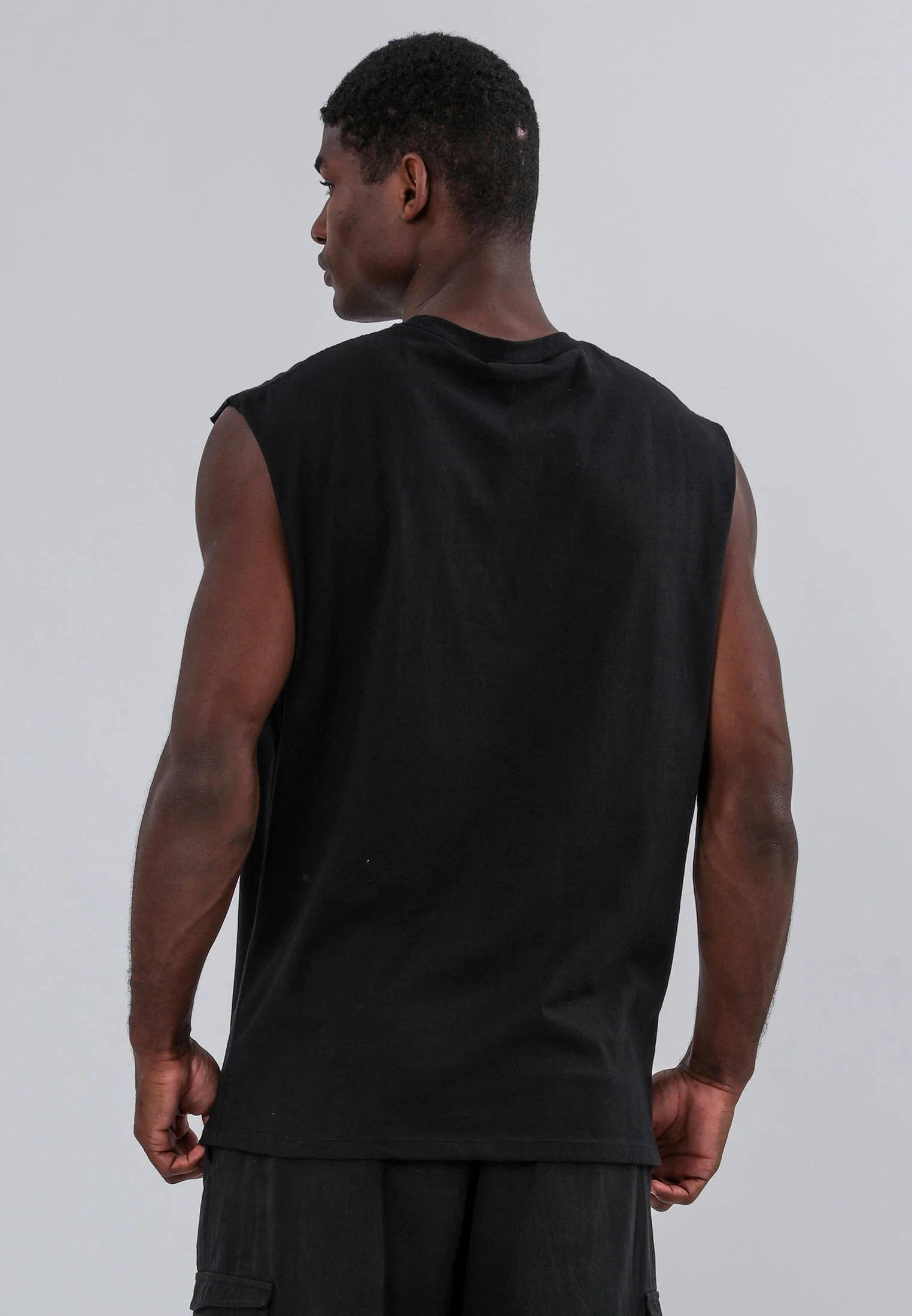 BAD BRAINS CUT OFF T-SHIRT BLACK - Image 3