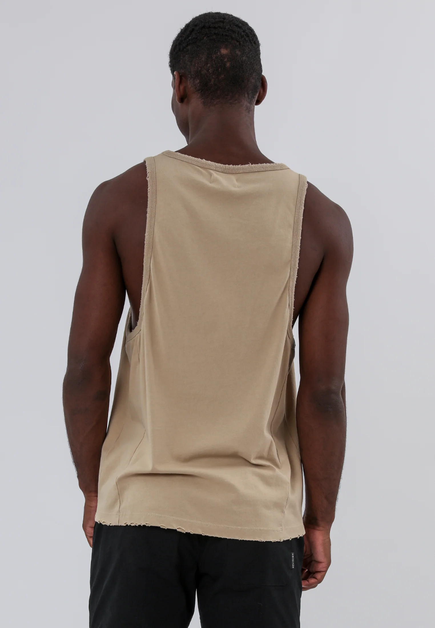 BATTLE DISTRESSED VEST FAWN - Image 2