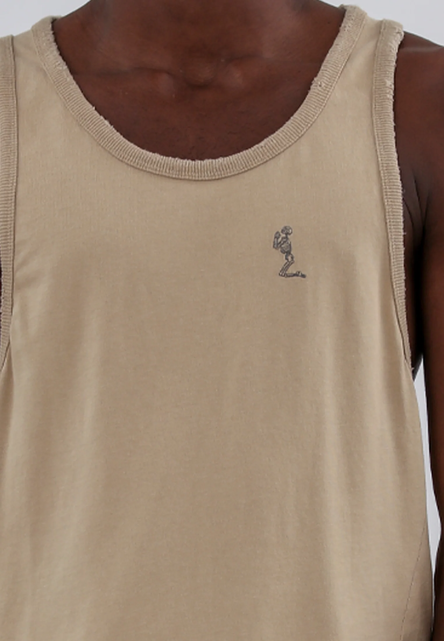 BATTLE DISTRESSED VEST FAWN - Image 5
