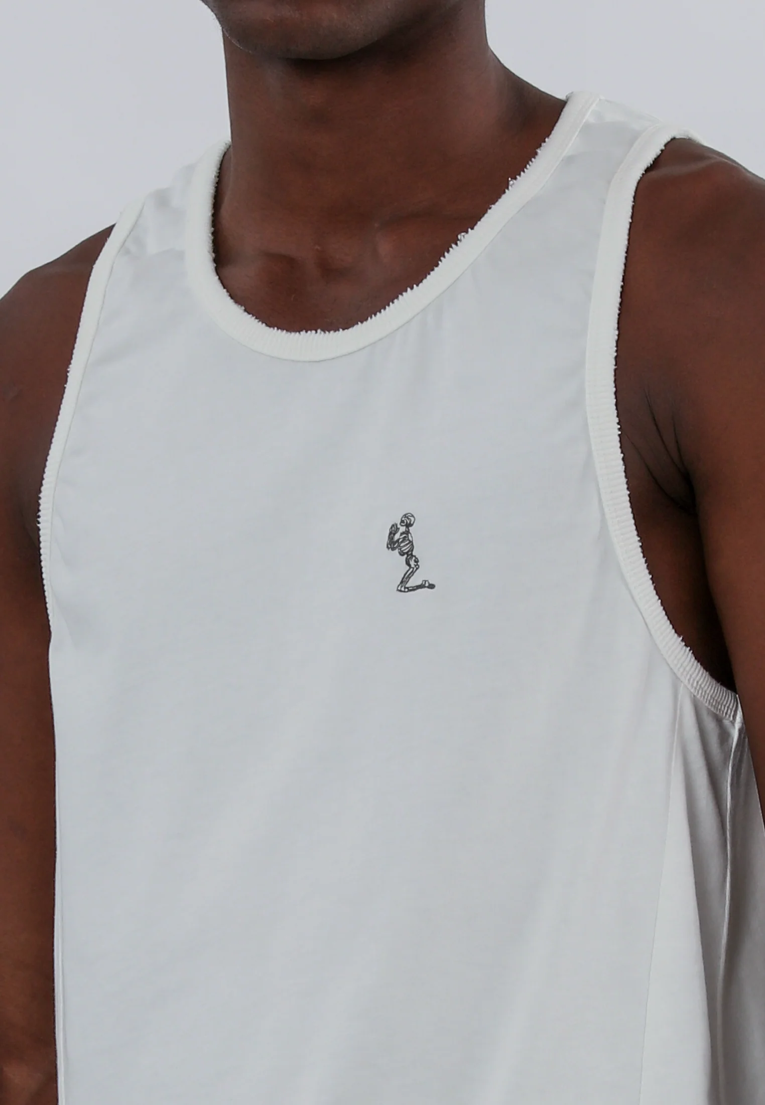 BATTLE DISTRESSED VEST OFF WHITE - Image 2