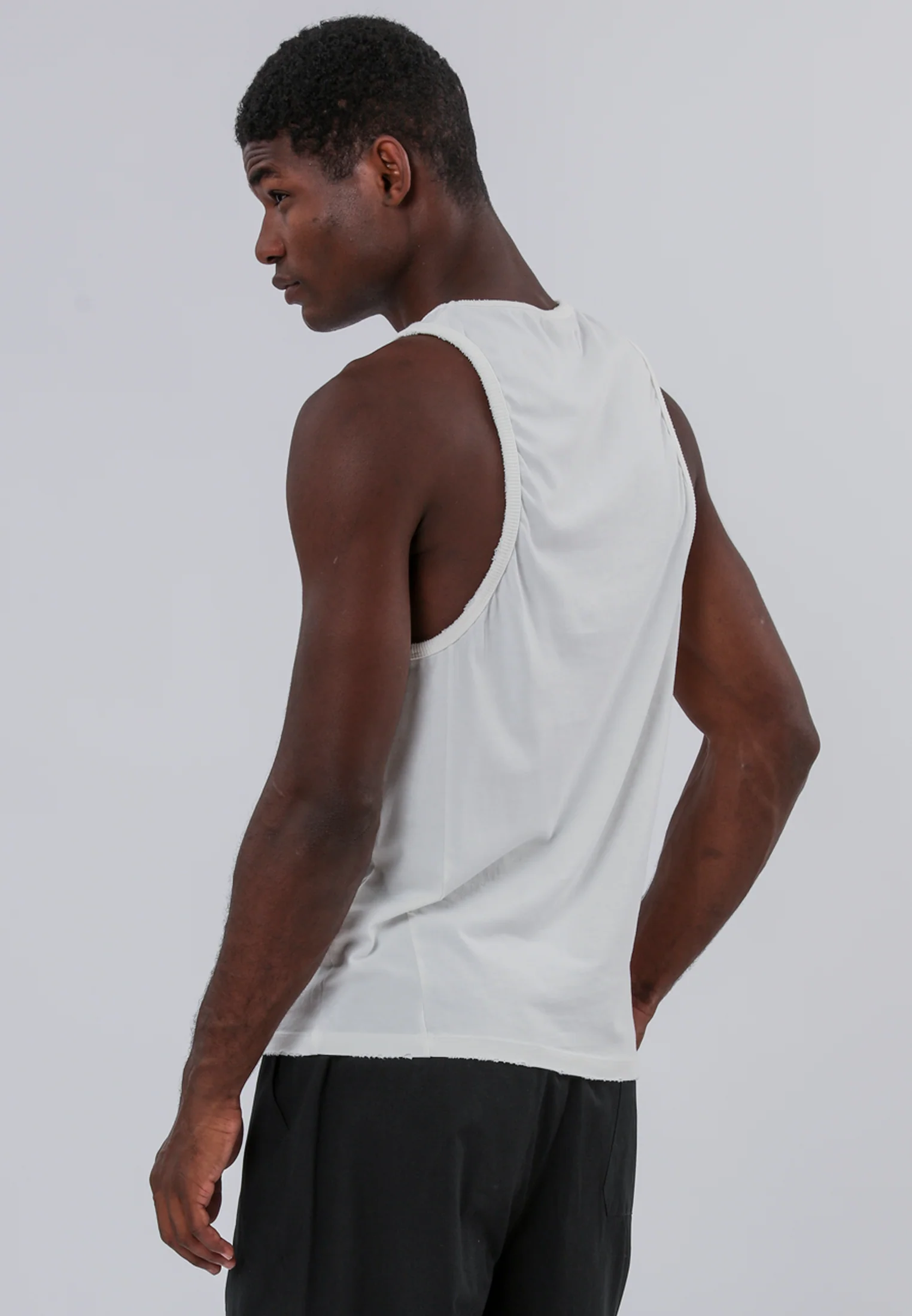 BATTLE DISTRESSED VEST OFF WHITE - Image 3