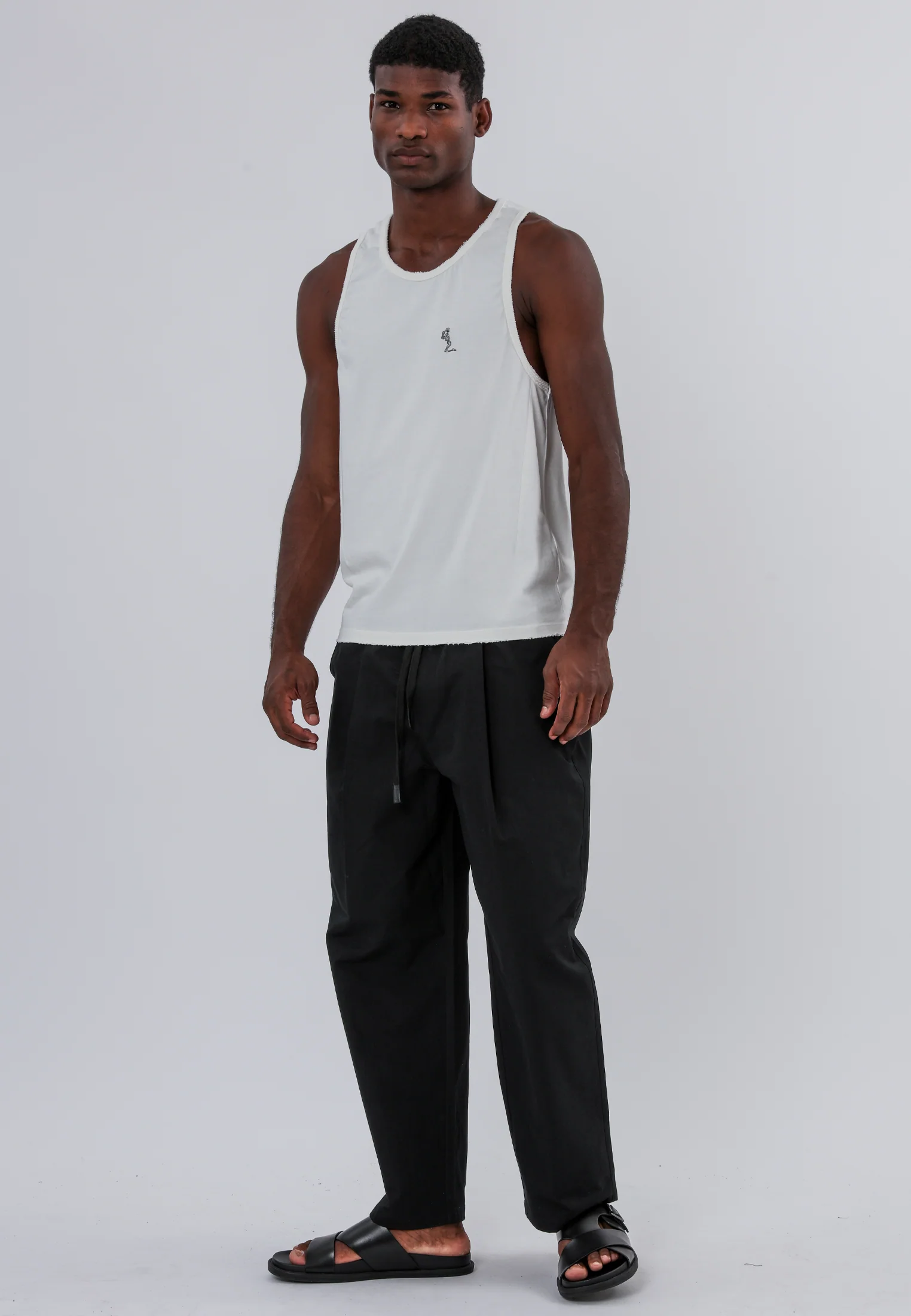 BATTLE DISTRESSED VEST OFF WHITE - Image 4