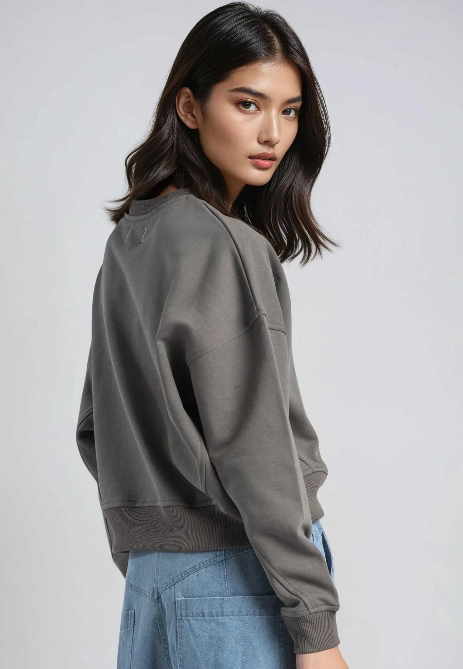EMBROIDERY BATWING SWEAT BRINDLE - Image 6