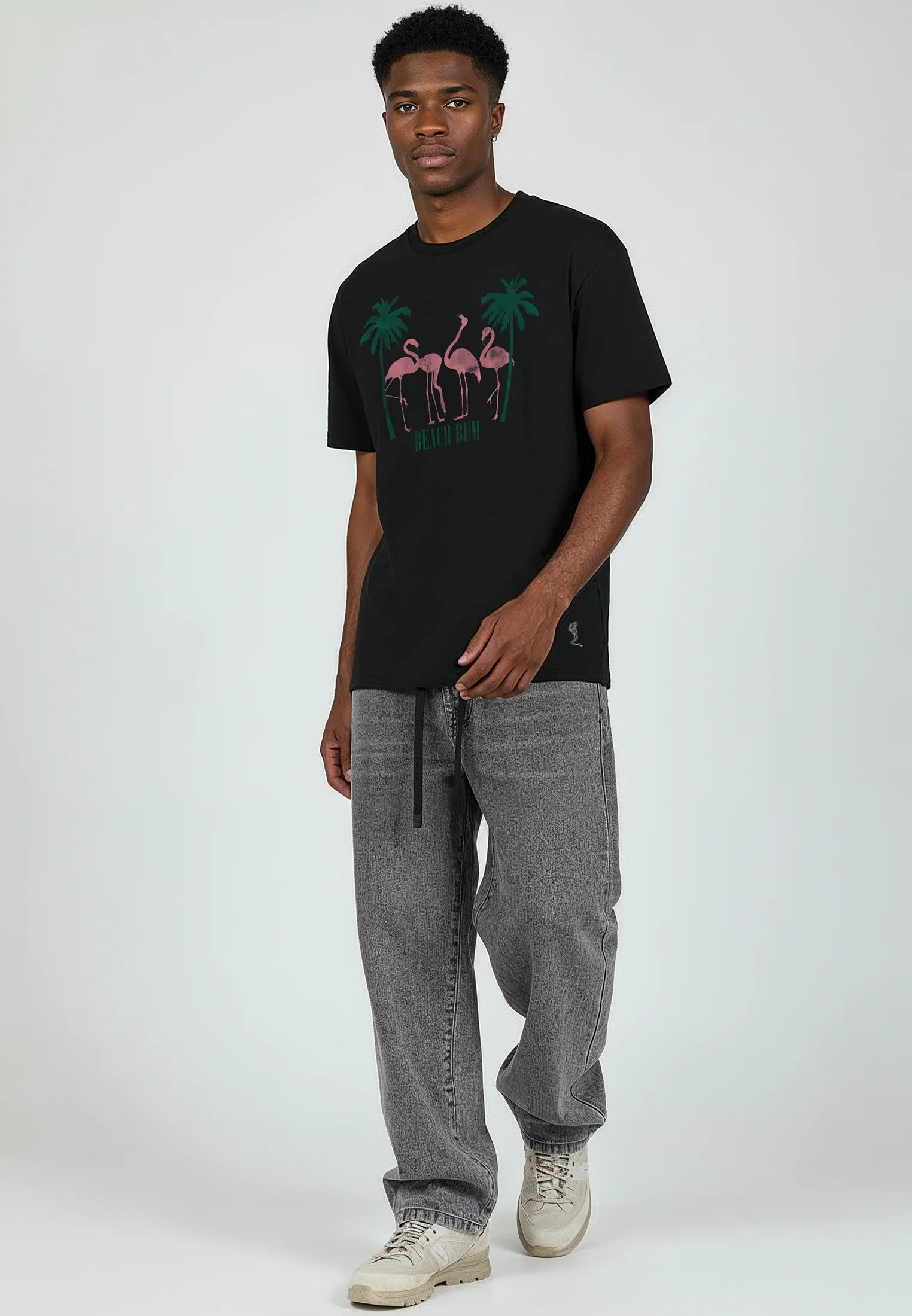 BEACH BUM T-SHIRT BLACK - Image 5