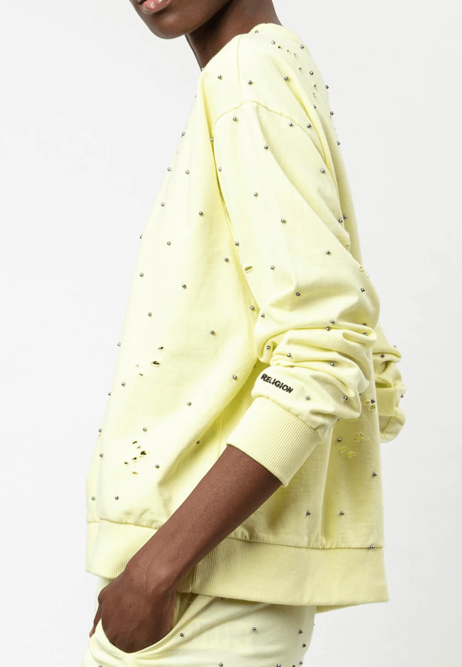 BEACH SWEAT WITHOUT HOLES TENDER YELLOW - Image 4