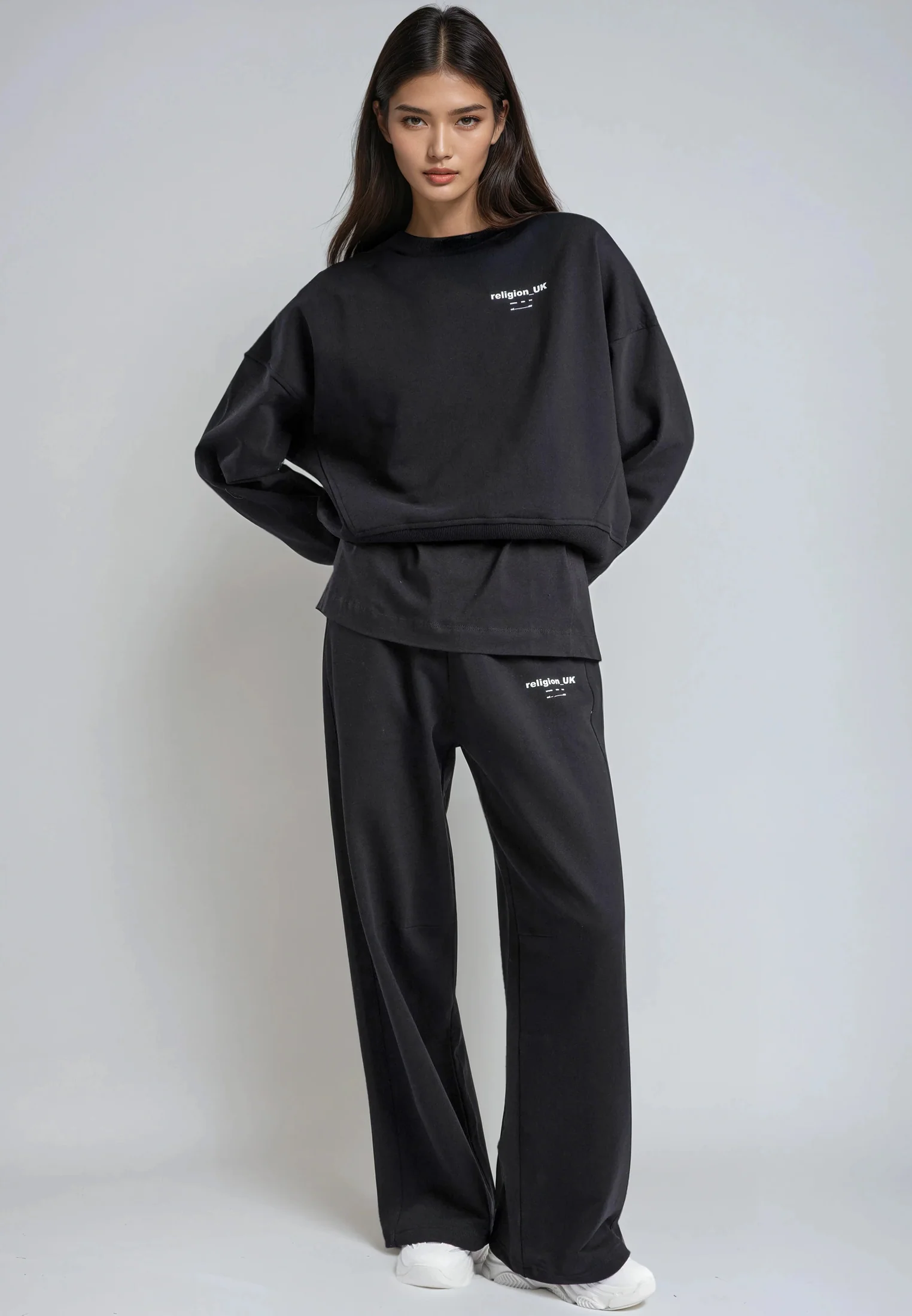 RELIGION UK BATWING SWEAT BLACK - Image 3