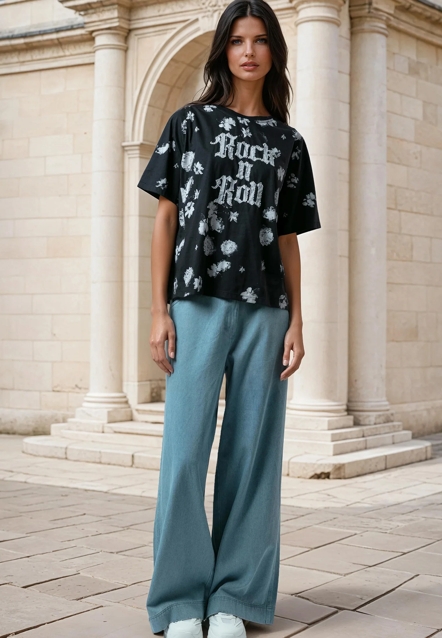BELLA T-SHIRT ORCHARD BLACK - Image 2