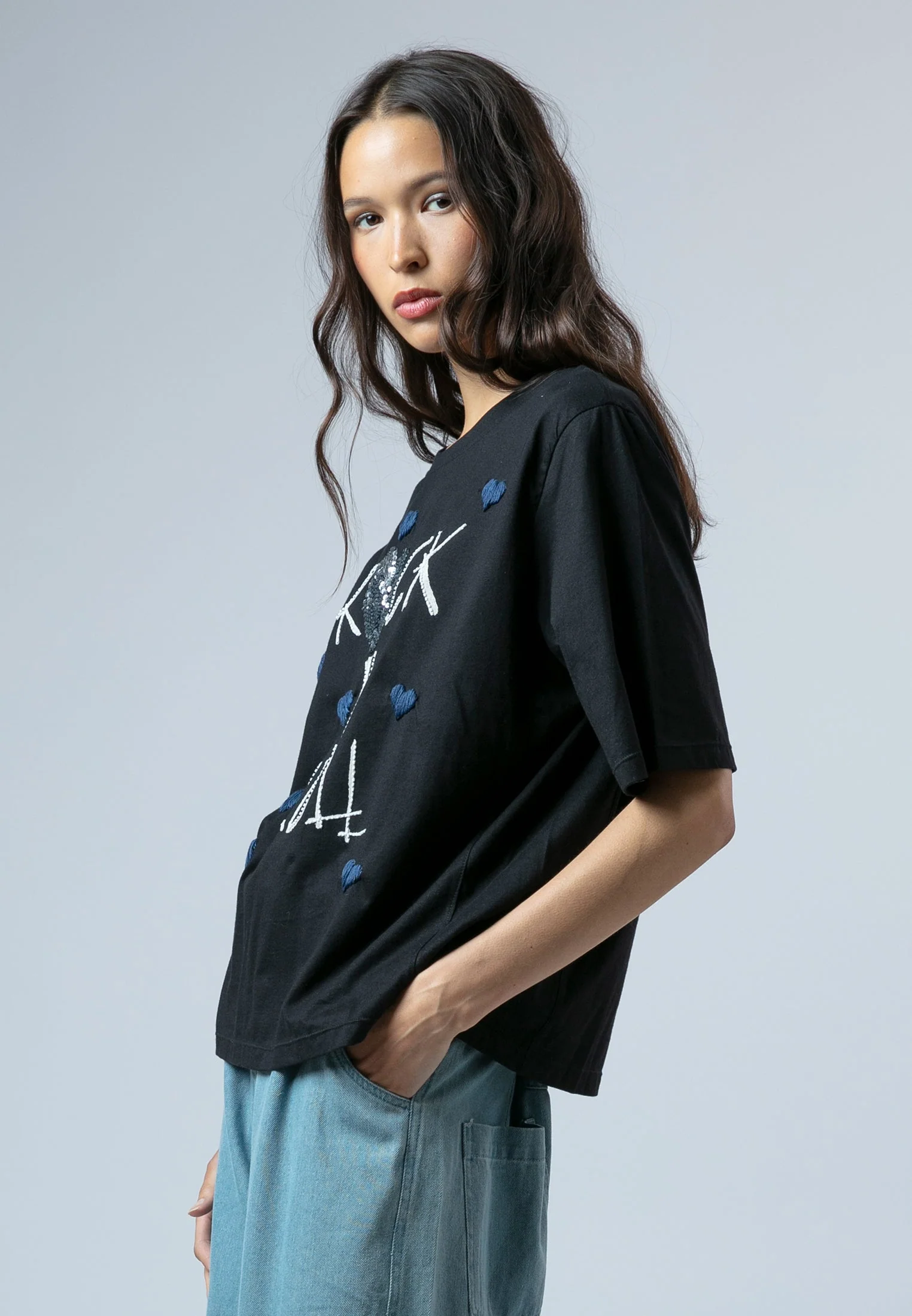 BELLA T-SHIRT ROCK N ROLL BLACK - Image 5