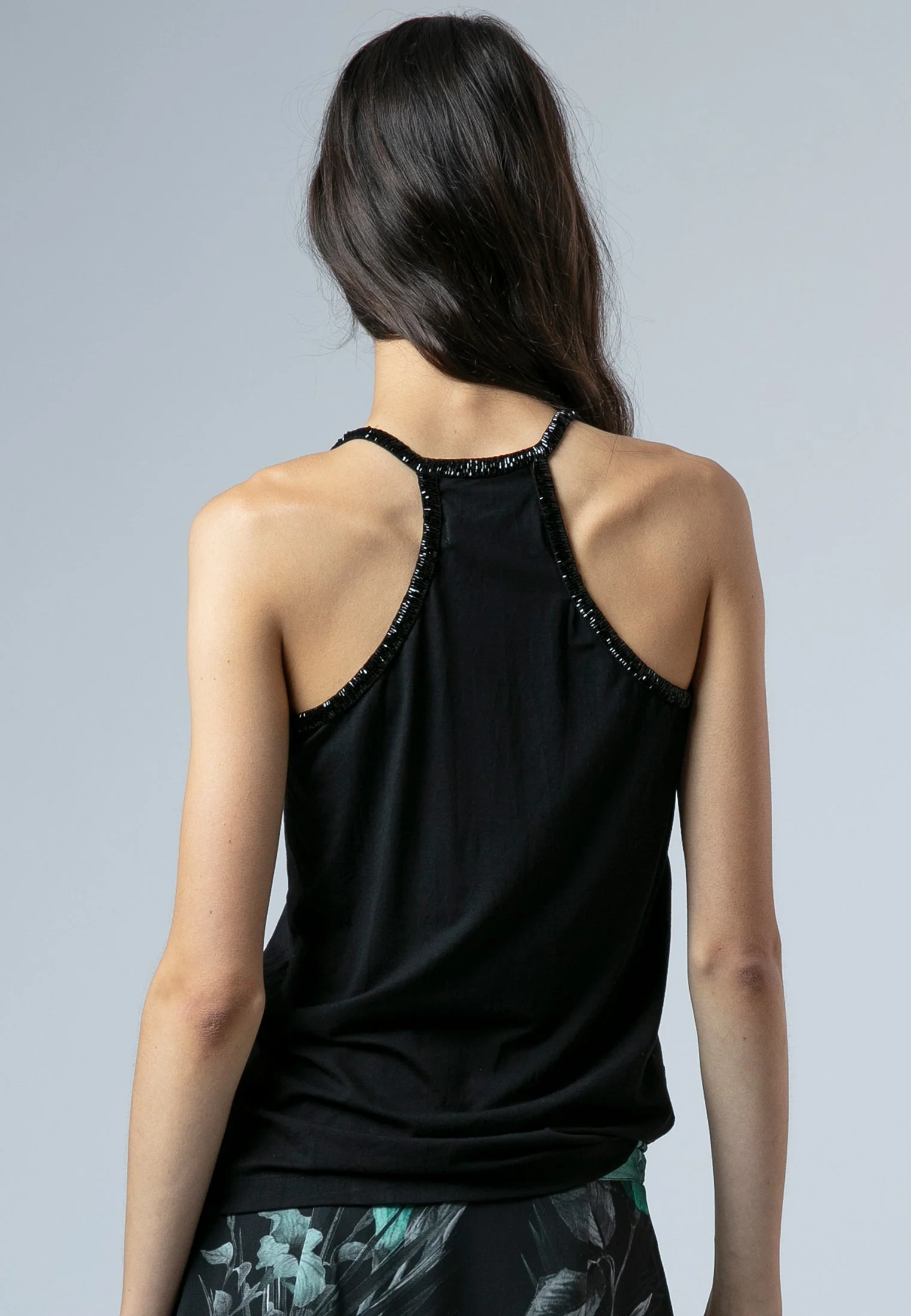 EVE TOP BLACK WITH HAND BEADNG - Image 2