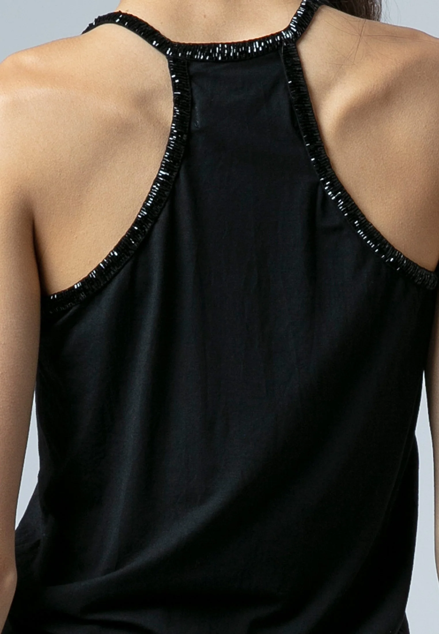 EVE TOP BLACK WITH HAND BEADNG - Image 6