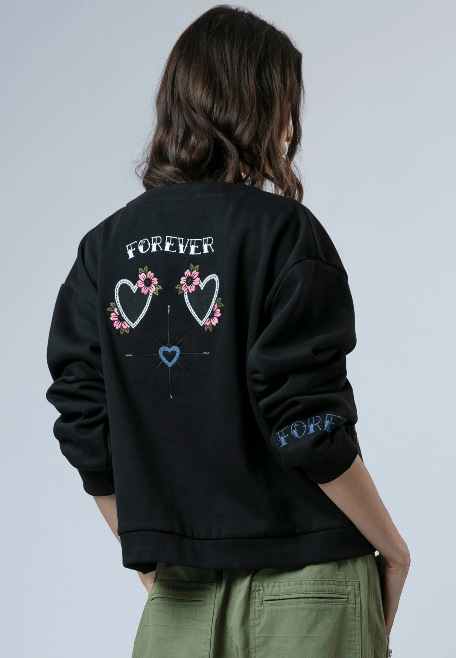 LOVE CARDIGAN BLACK & COLOUR - Image 3