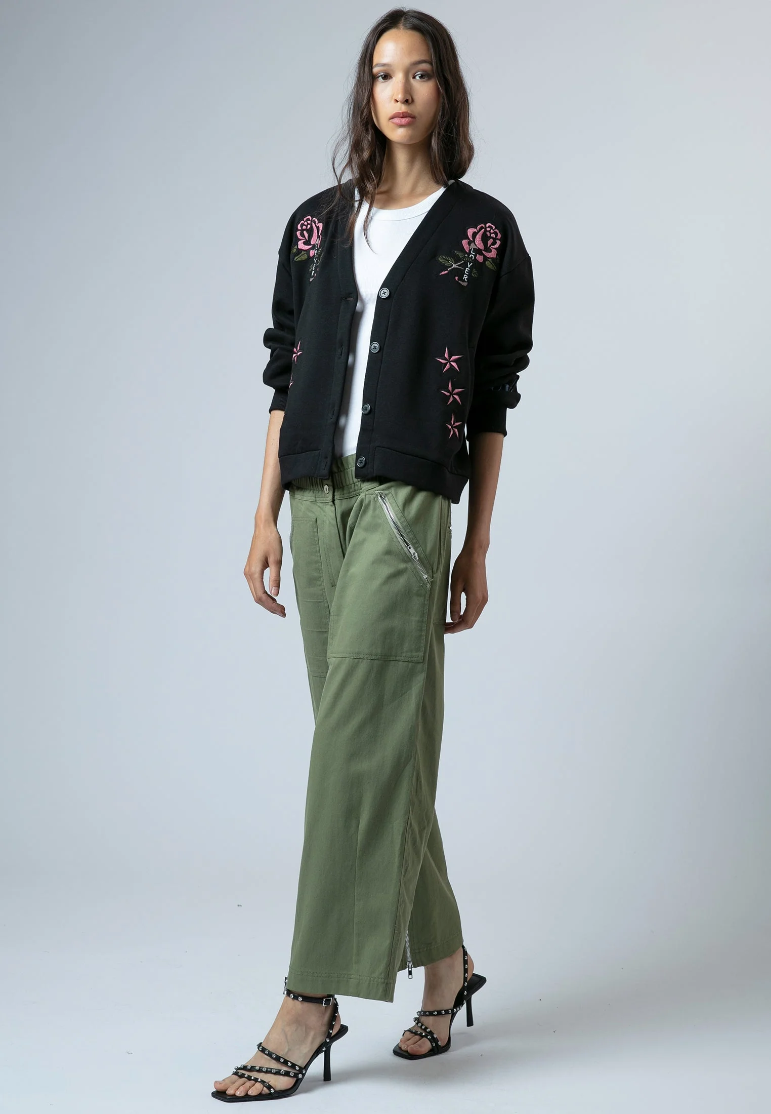 LOVE CARDIGAN BLACK & COLOUR - Image 5