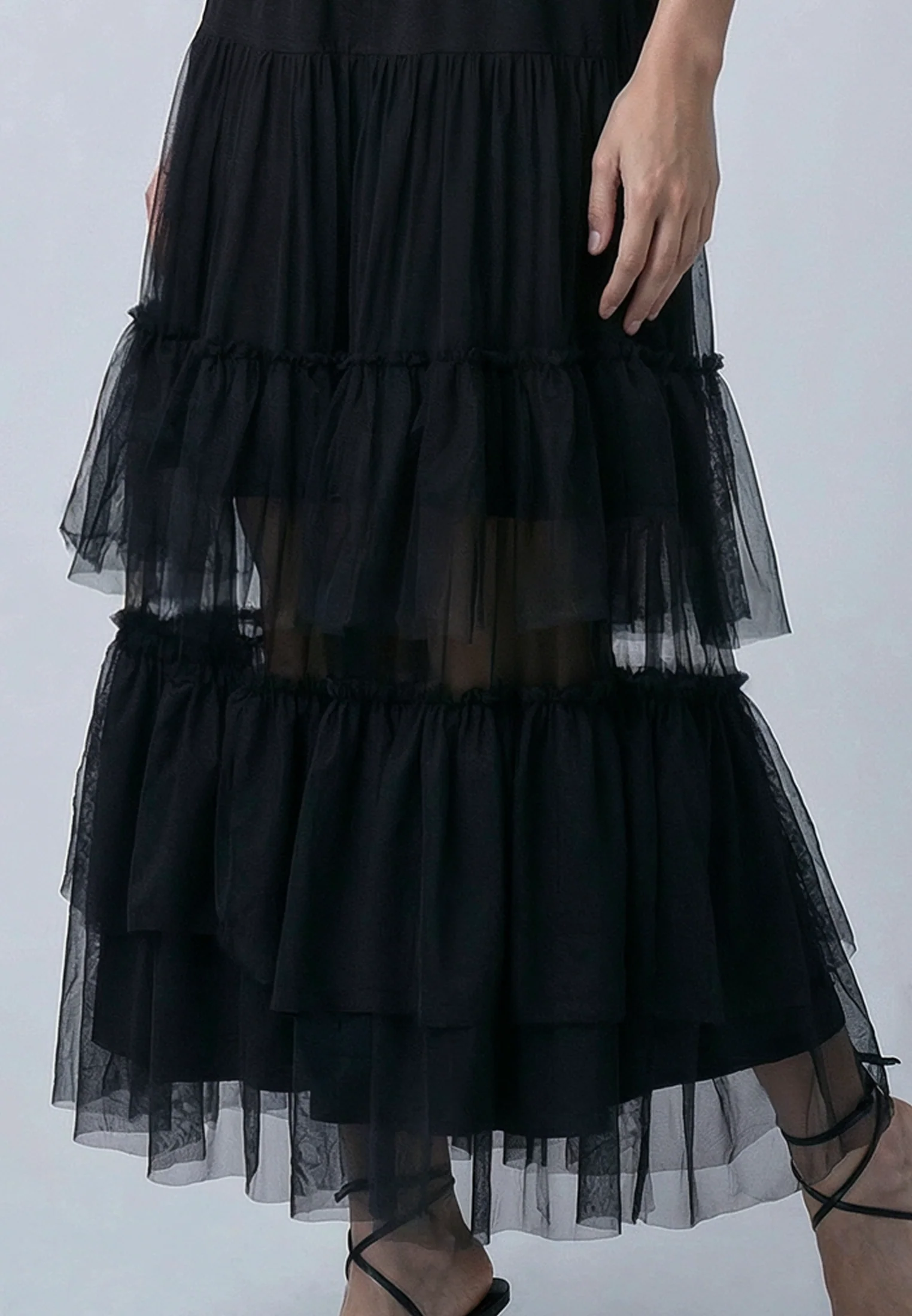 MYLA MAXI DRESS JET BLACK - Image 3