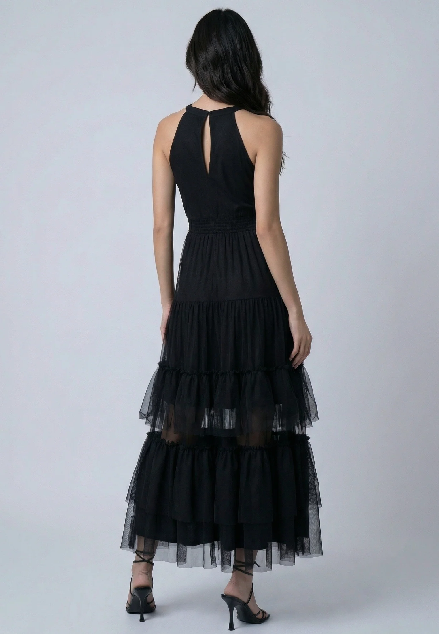 MYLA MAXI DRESS JET BLACK - Image 4
