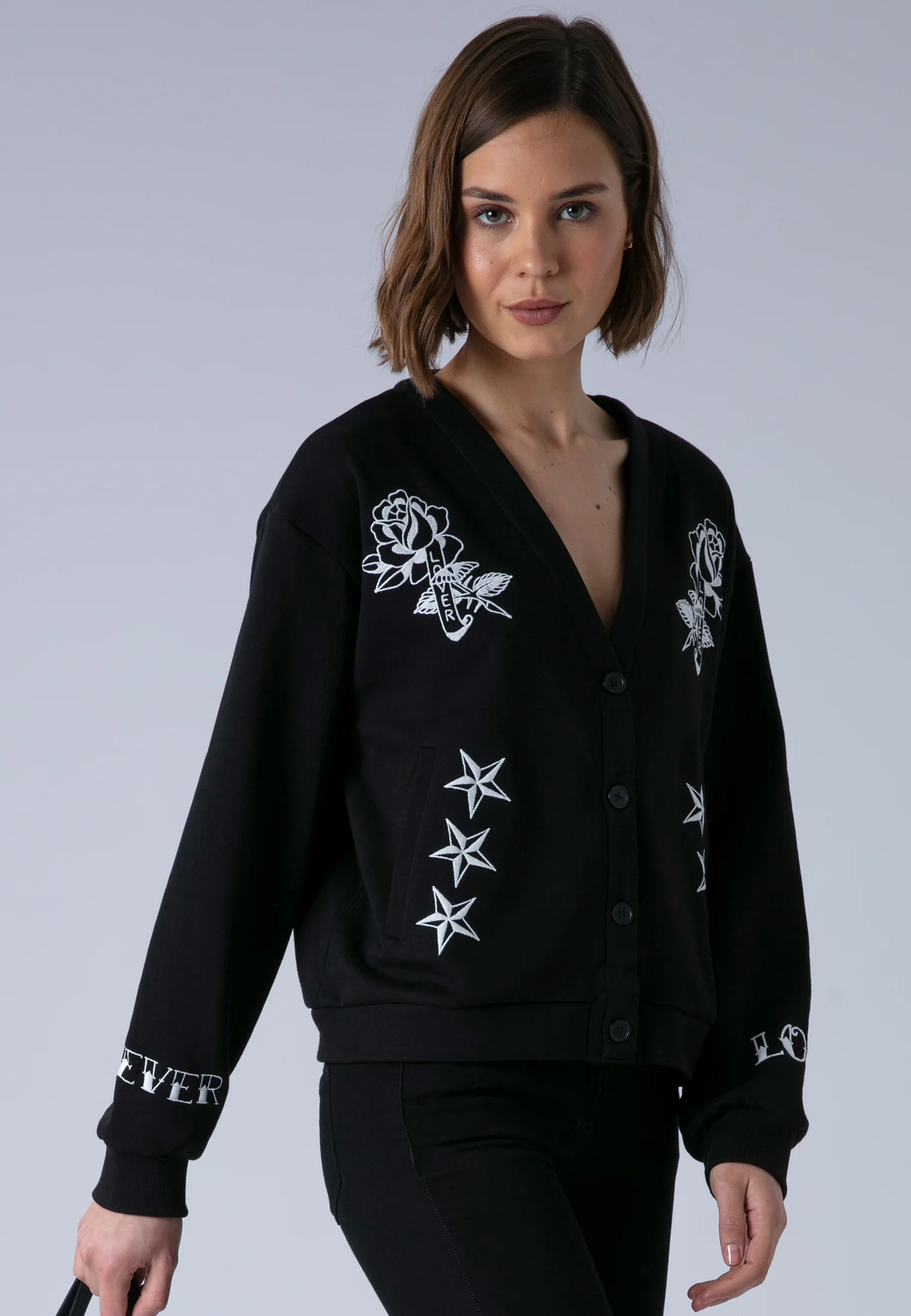 LOVE CARDIGAN BLACK & WHITE - Image 5