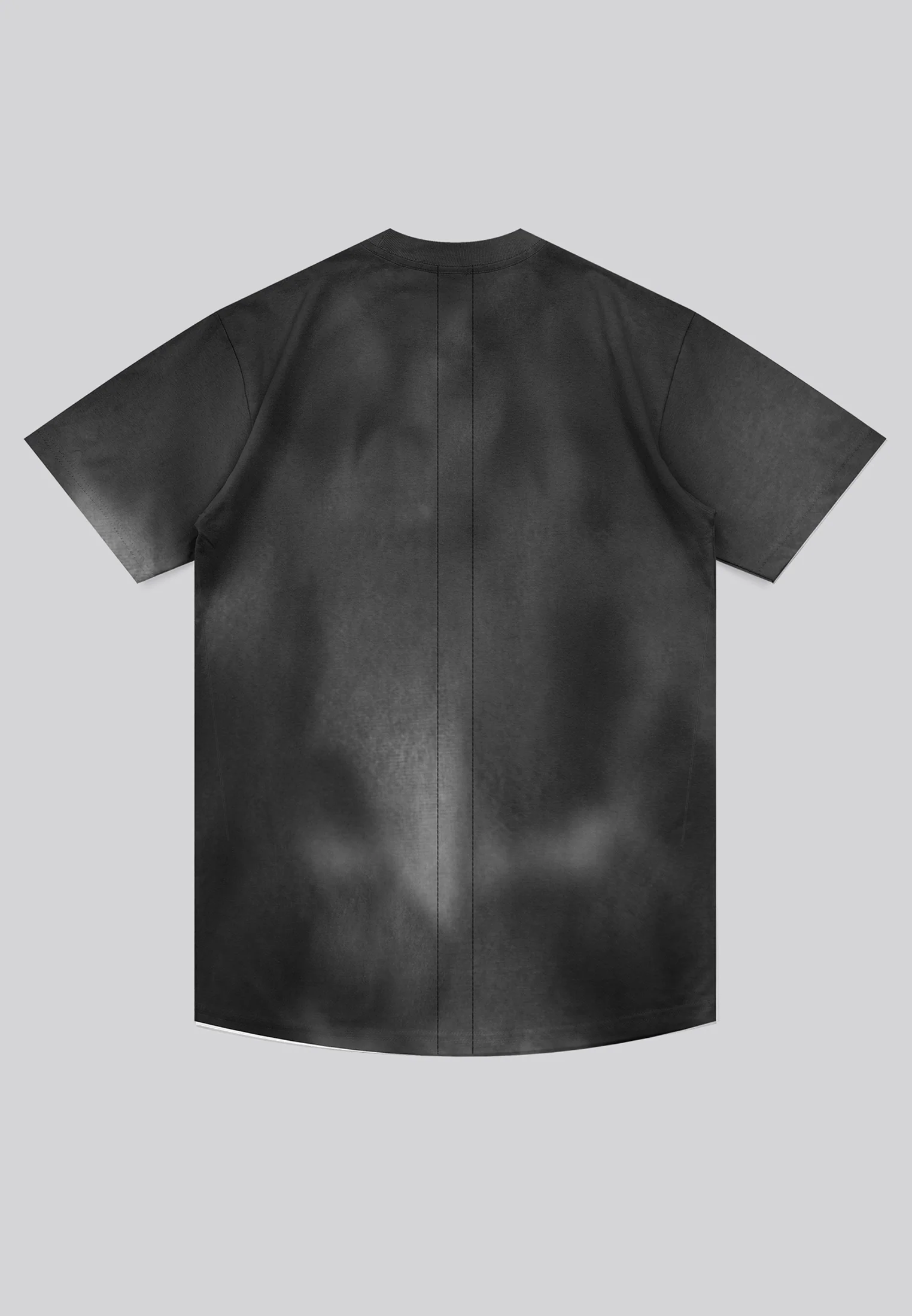 BLIND FOLD CURVED HEM T-SHIRT BLACK - Image 4