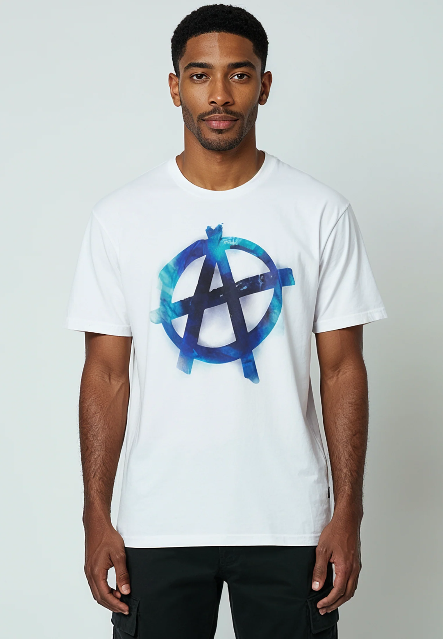 BLURRED ANARCHY T-SHIRT WHITE - Image 2