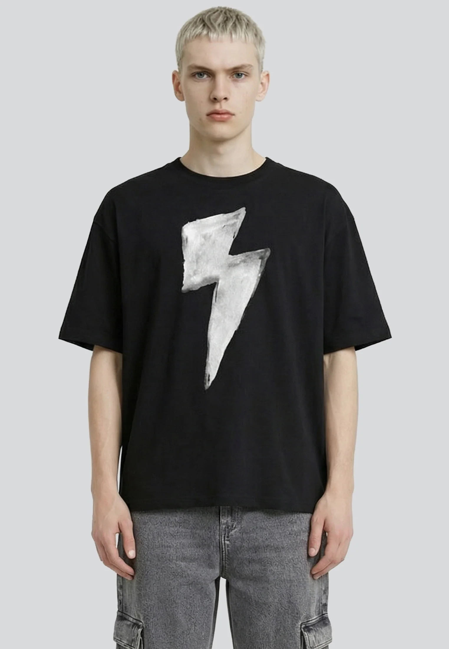 BOLT CROP T-SHIRT BLACK - Image 2