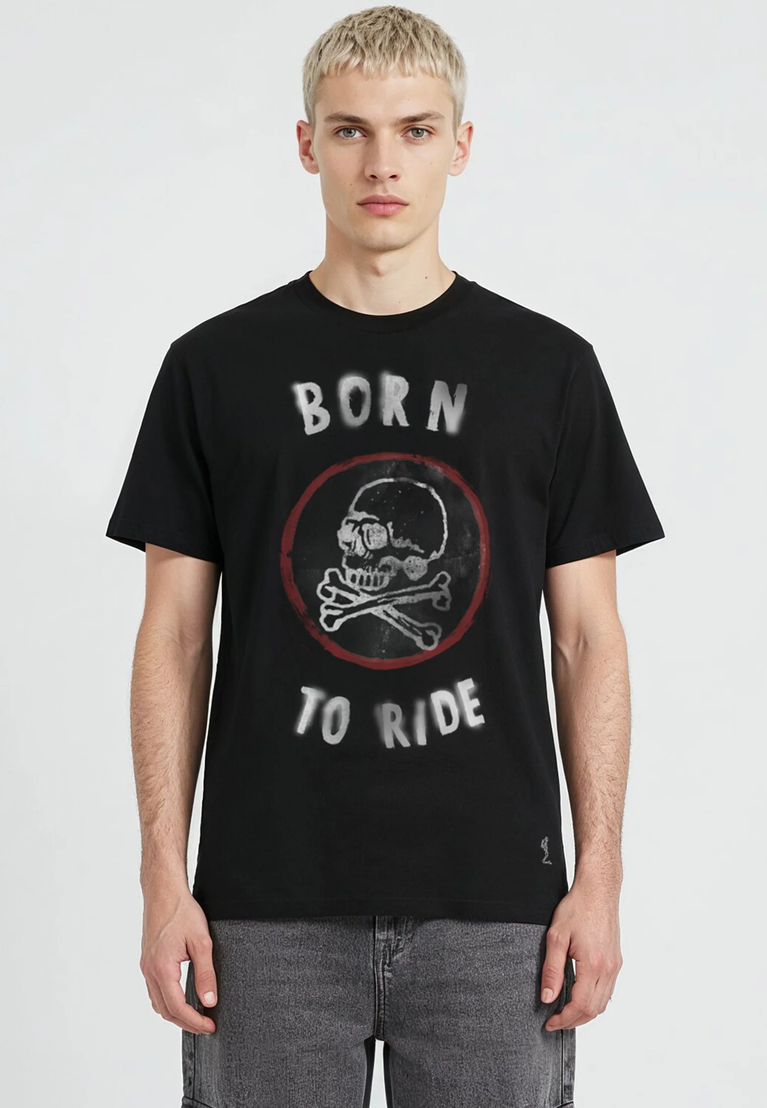 BORN TO RIDE T-SHIRT BLACK - Image 2