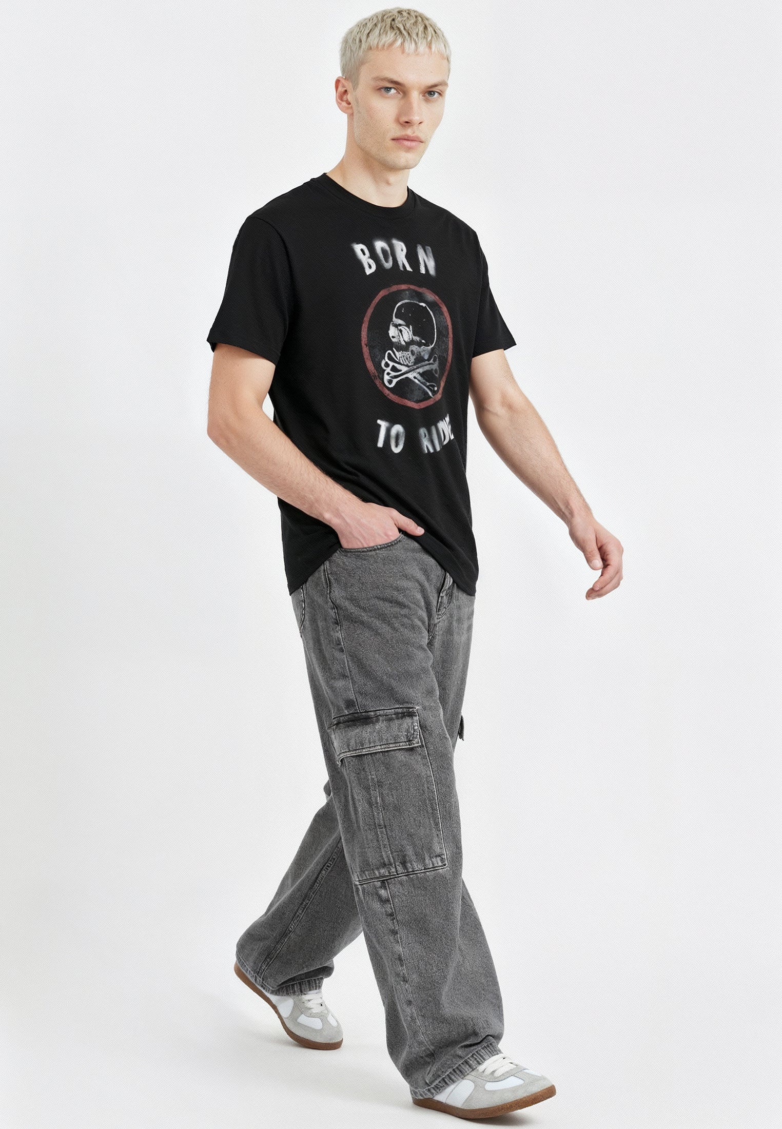 BORN TO RIDE T-SHIRT BLACK - Image 3