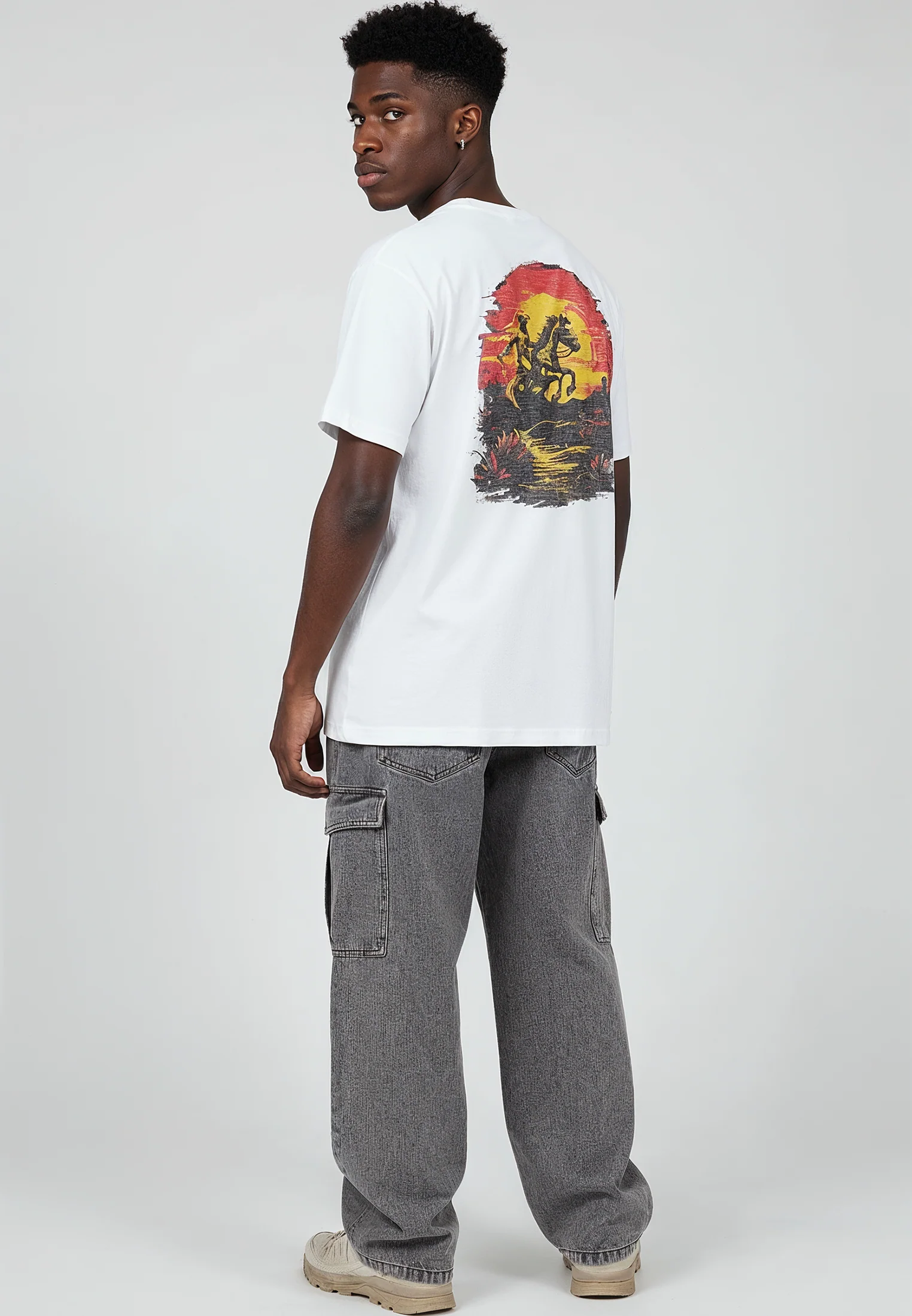 BORN TO RIDE T-SHIRT WHITE - Image 4