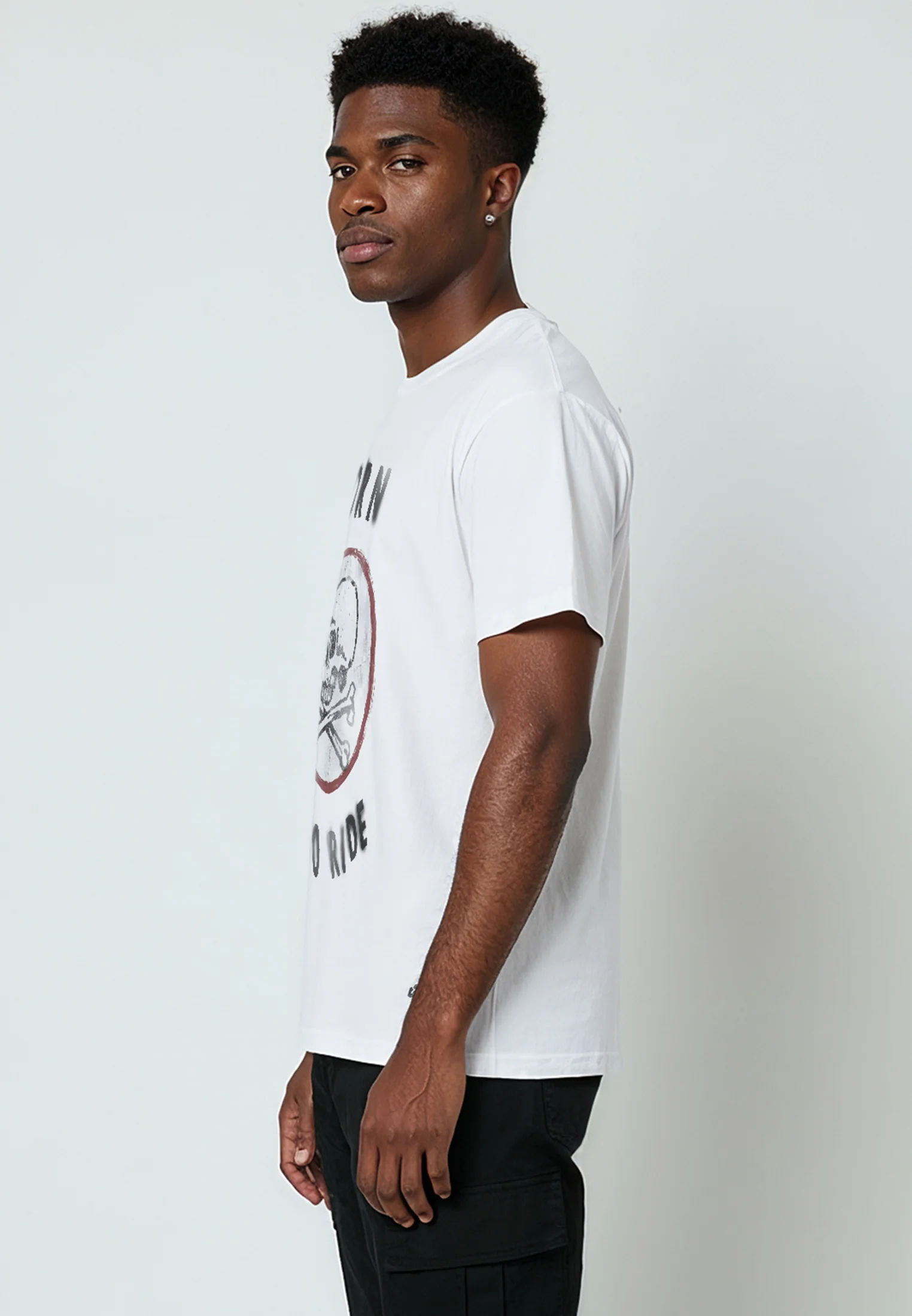 BORN TO RIDE T-SHIRT WHITE - Image 4